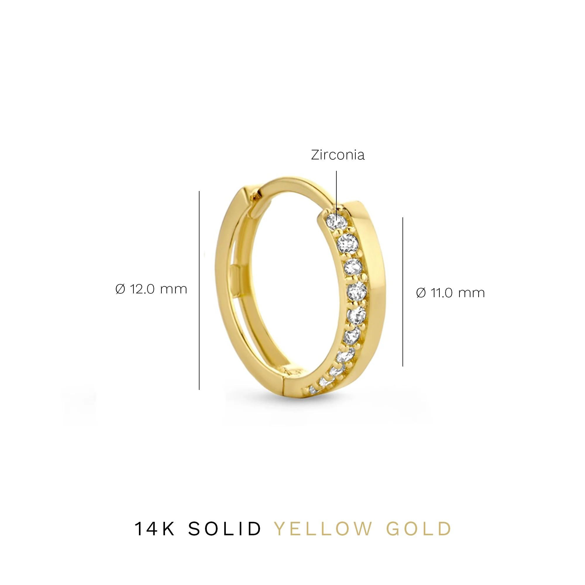 Isabel Bernard Rivoli Esmée 14 Karat | Gold Reif-Ohrringe IB360201 - Image 5