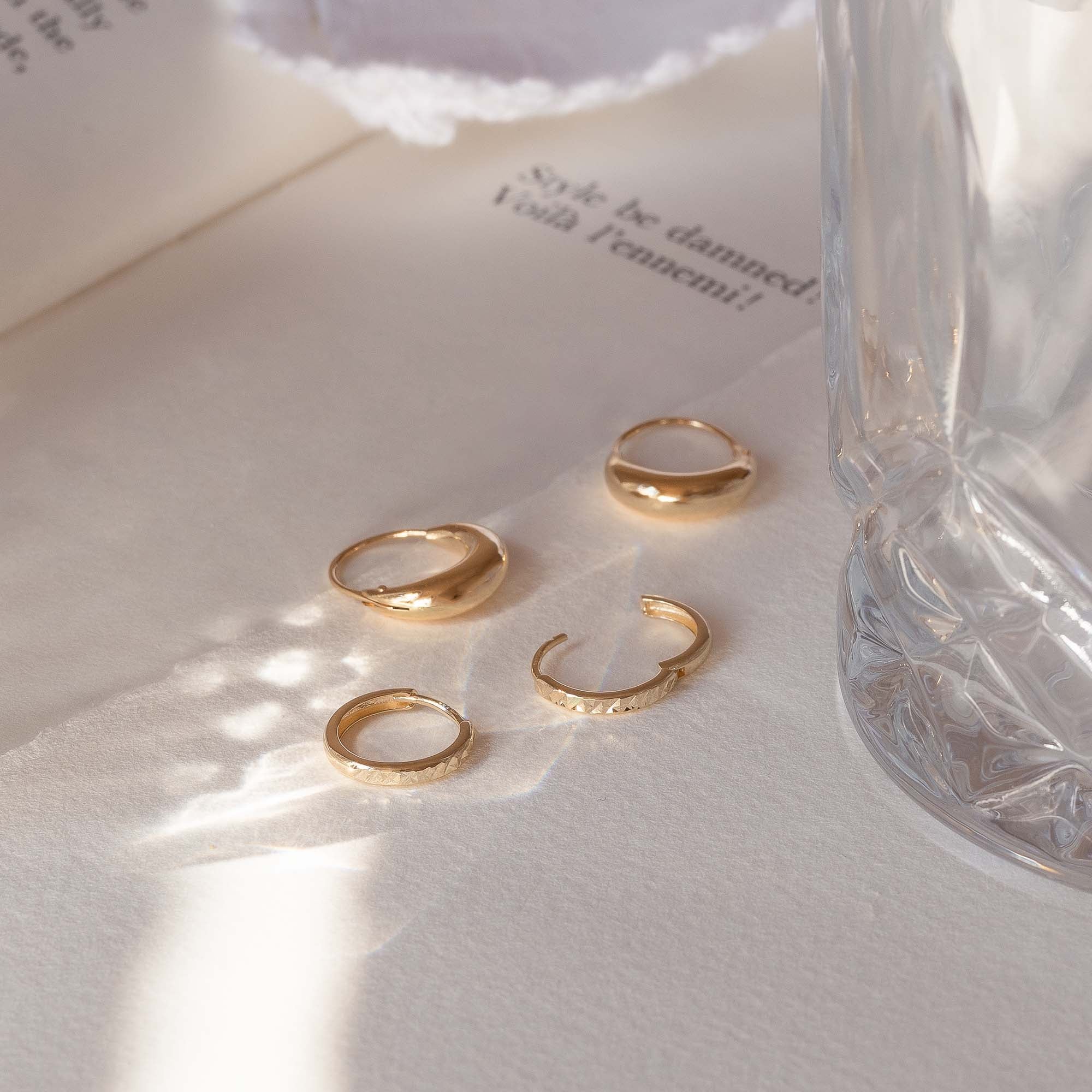 Isabel Bernard Rivoli Maryn 14 Karat | Gold Reif-Ohrringe IB360203 - Image 6