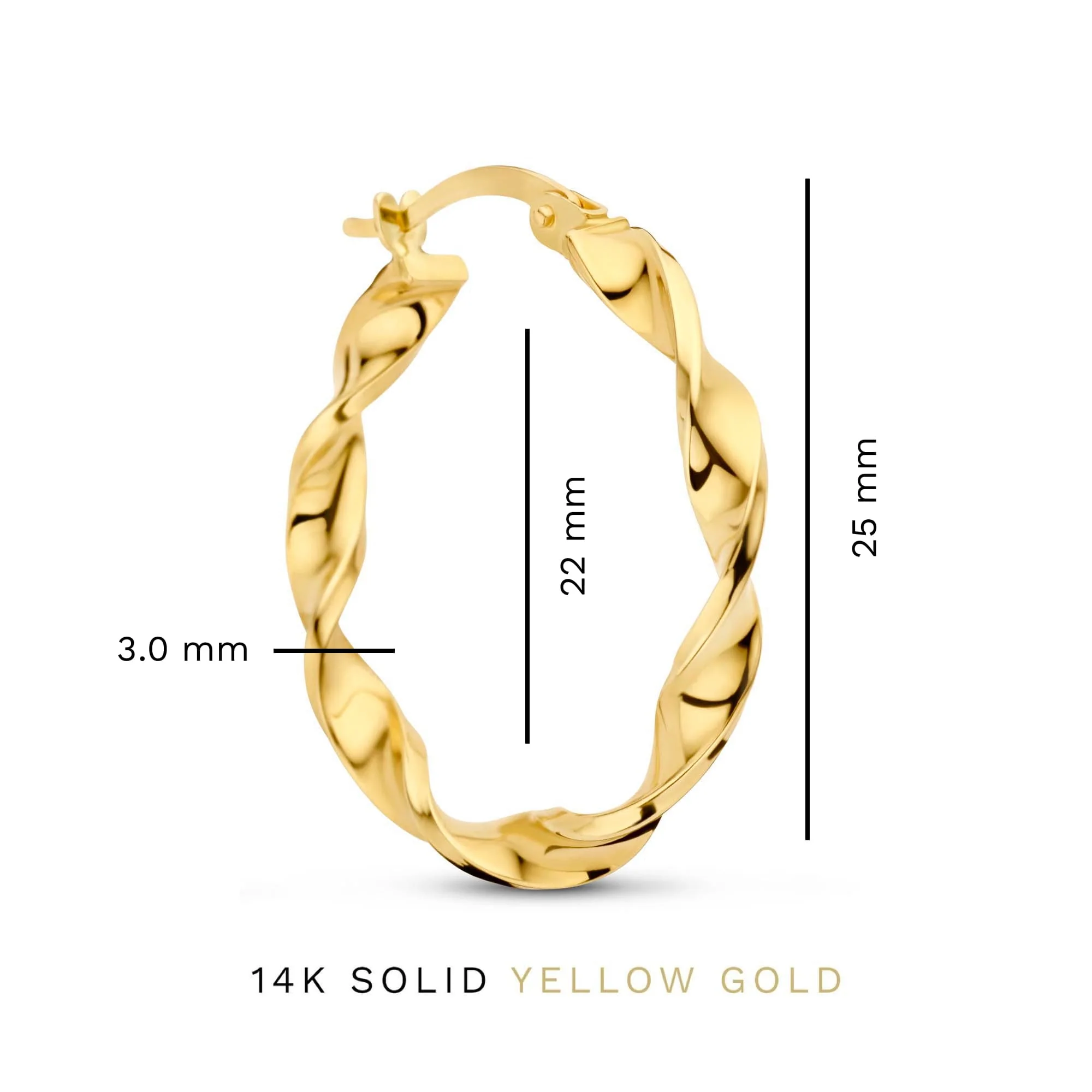 Isabel Bernard Rivoli Odette 14 Karat | Gold Reif-Ohrringe IB360241 - Image 4