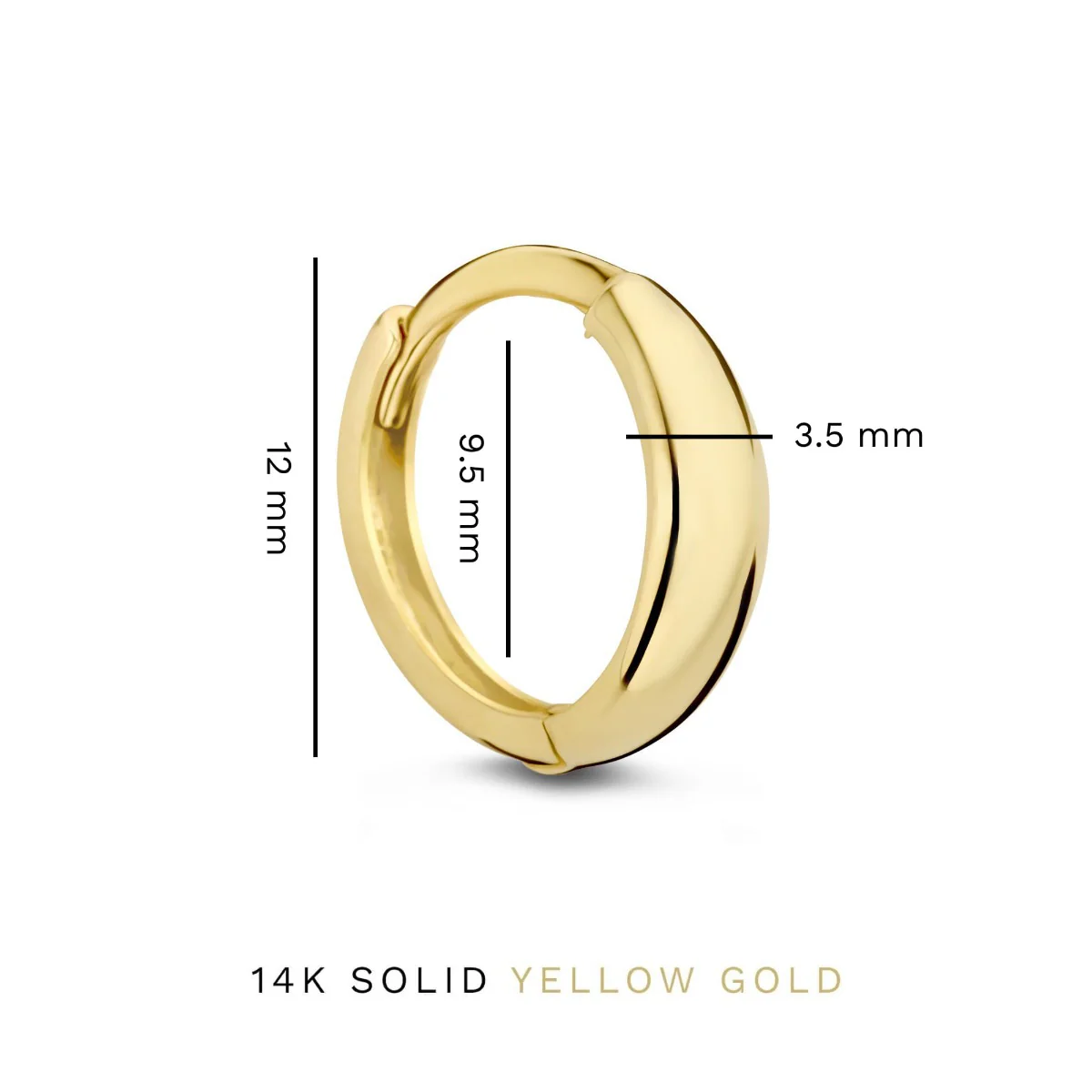 Isabel Bernard Rivoli Morgane 14 Karat | Gold Reif-Ohrringe IB360247 - Image 6