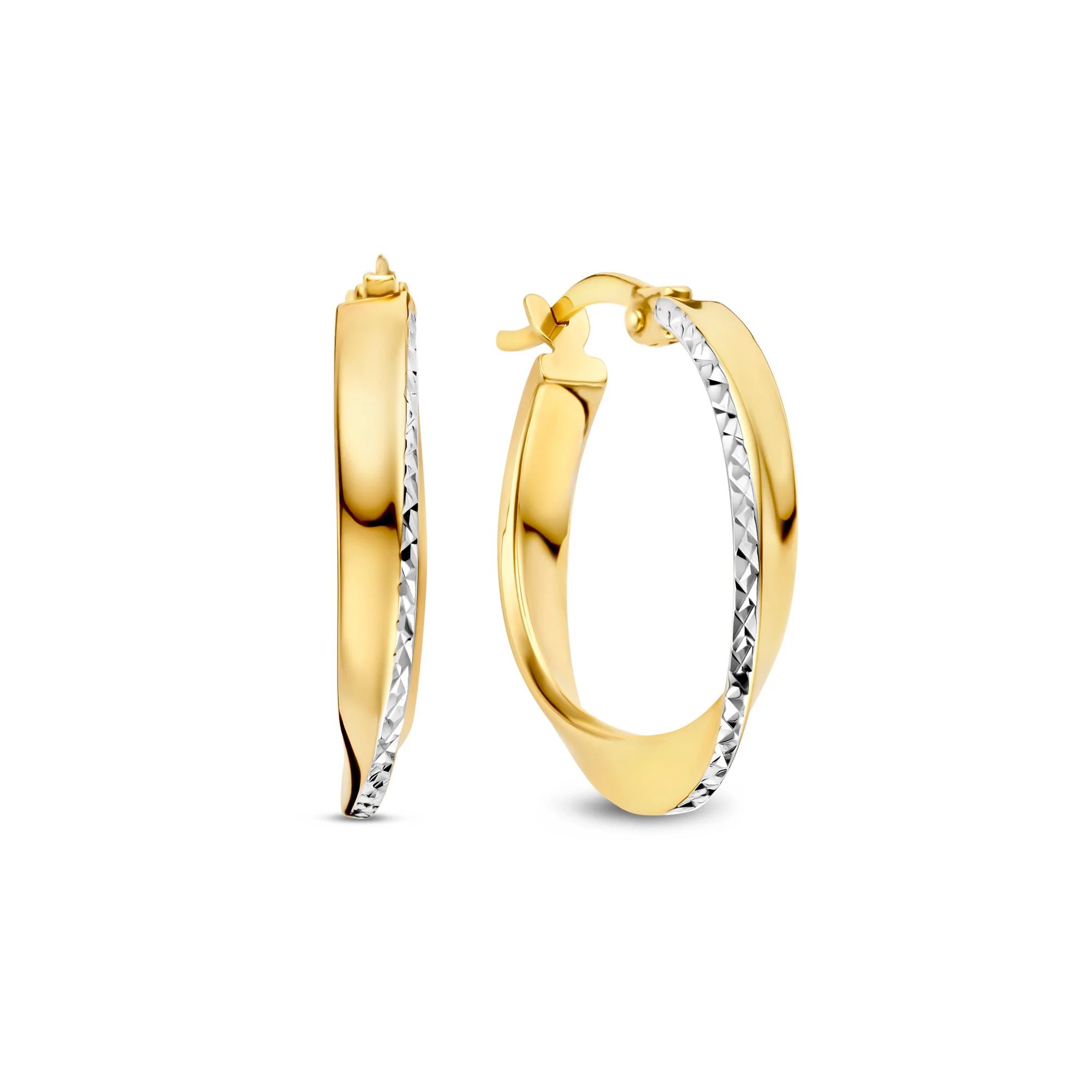 Isabel Bernard Rivoli Laura 14 Karat Gold Reif-Ohrringe Mit Diamantschliff IB360258 - Image 3