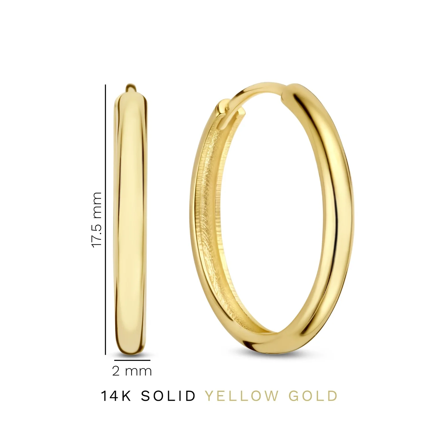 Isabel Bernard Rivoli Morgane 14 Karat Gold Reif-Ohrringe IB360266 - Image 5