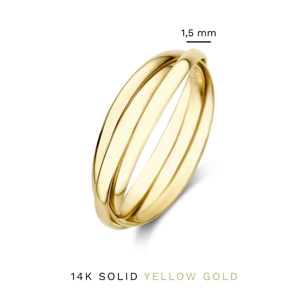 Isabel Bernard Rivoli Méline 14 Karat | Gold Trinity Ring IB330078-60 - Image 8