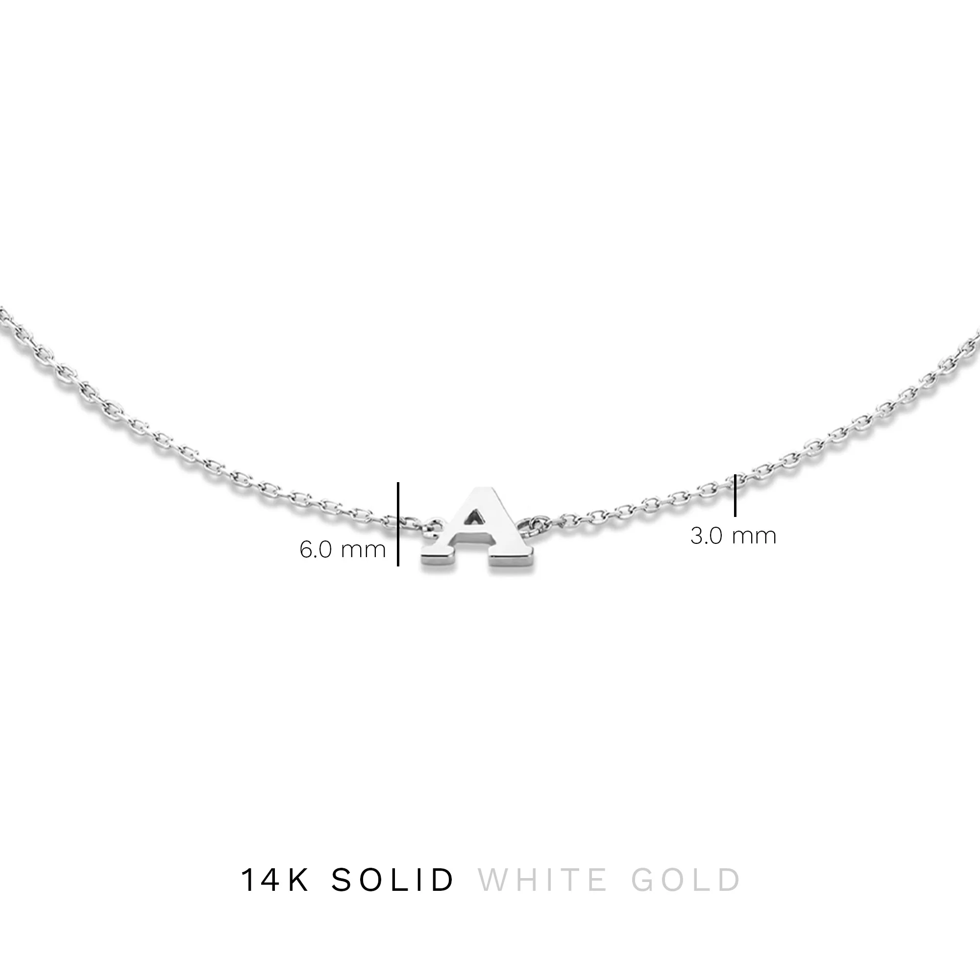 Isabel Bernard Saint Germain Rachel 14 Karat | Weißgold Initiale Armband IB320041-Z - Image 7