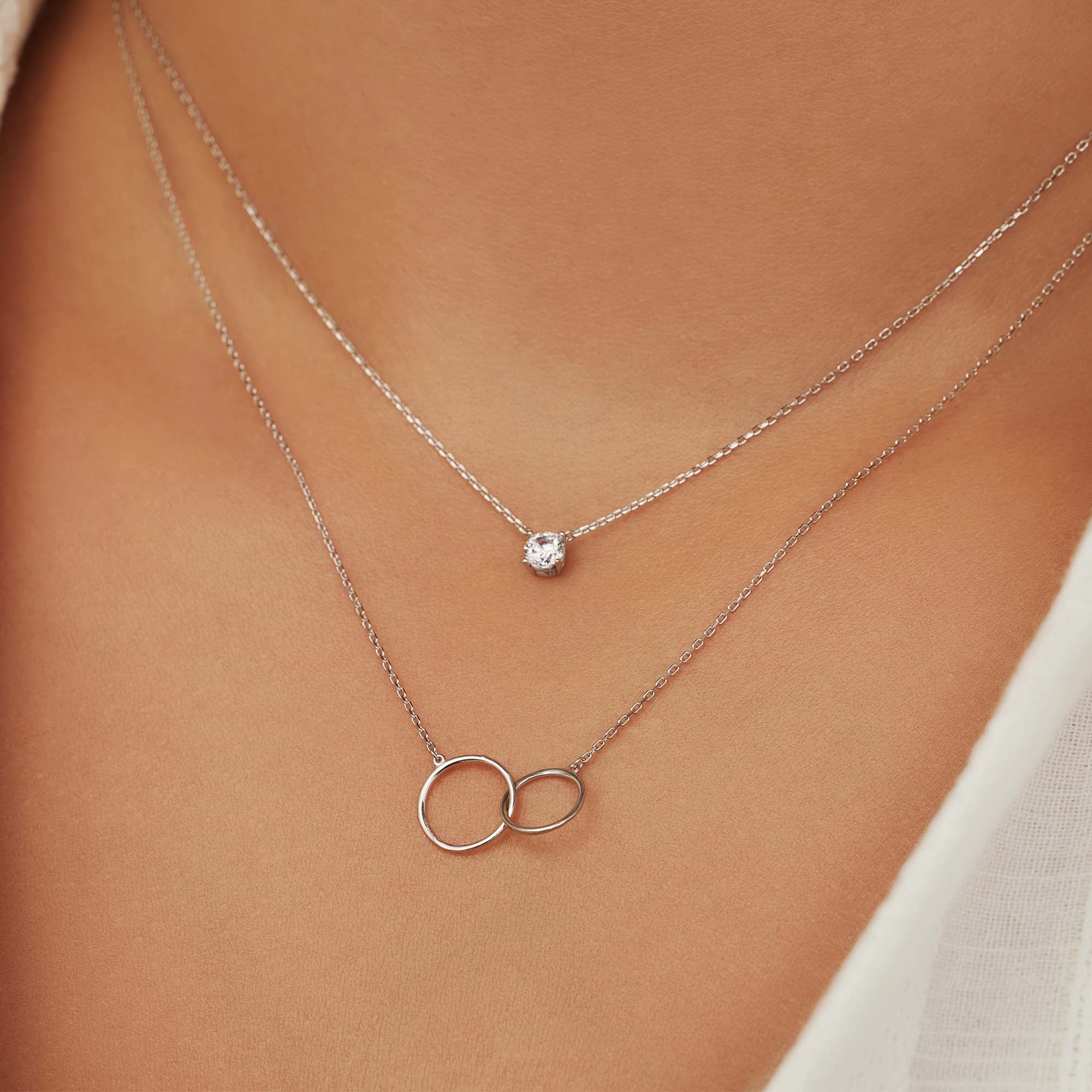 Isabel Bernard Saint Germain Loulou 14 Karat | Weißgold Halskette Mit Ringen IB340069 - Image 3
