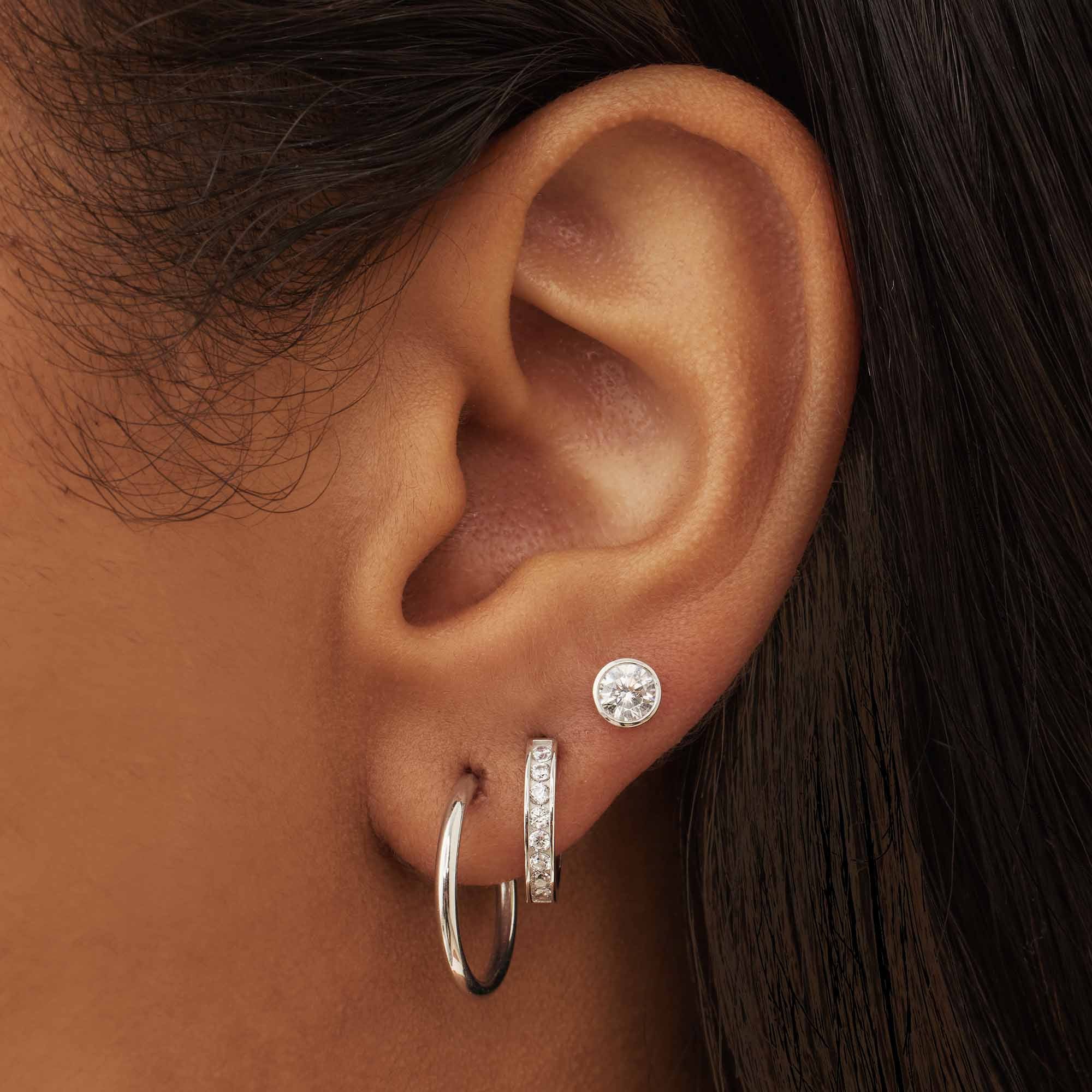 Isabel Bernard Saint Germain Juliette 14 Karat | Weißgold Ohrstecker IB360206 - Image 2