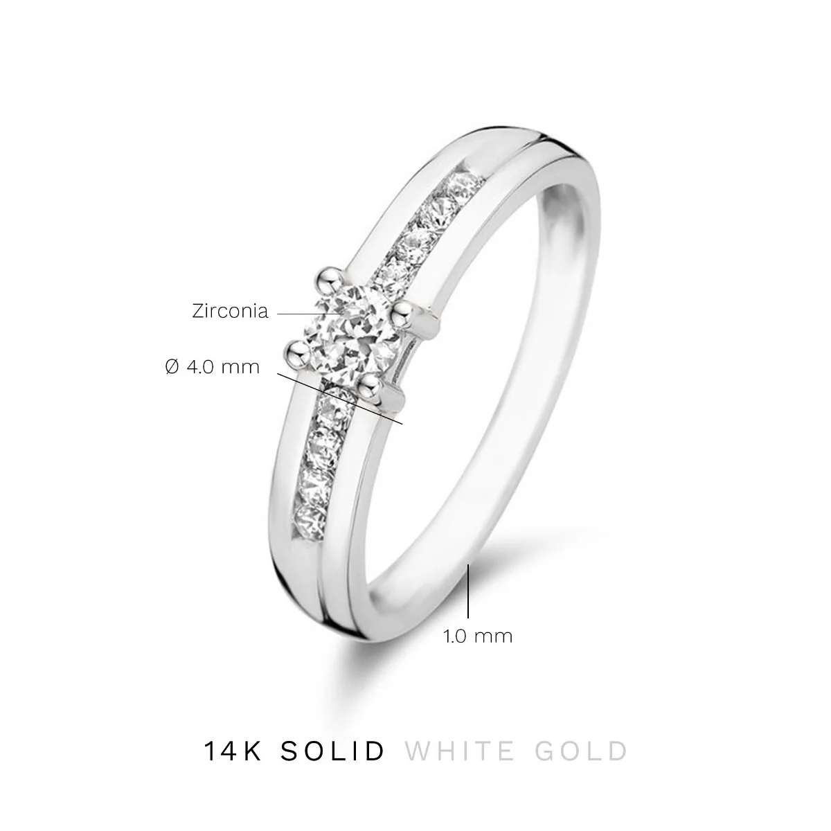 Isabel Bernard Saint Germain Estee 14 Karat | Weißgold Ring IB330073-50 - Image 7