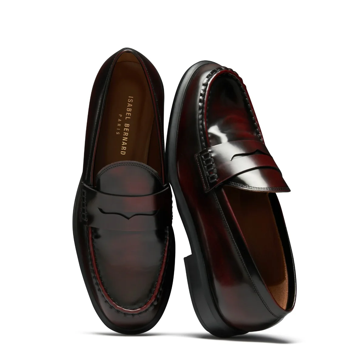 Isabel Bernard Vendôme Blandine Bordeaux Spazzolato Leder Loafers IB51015-652-39 - Image 9