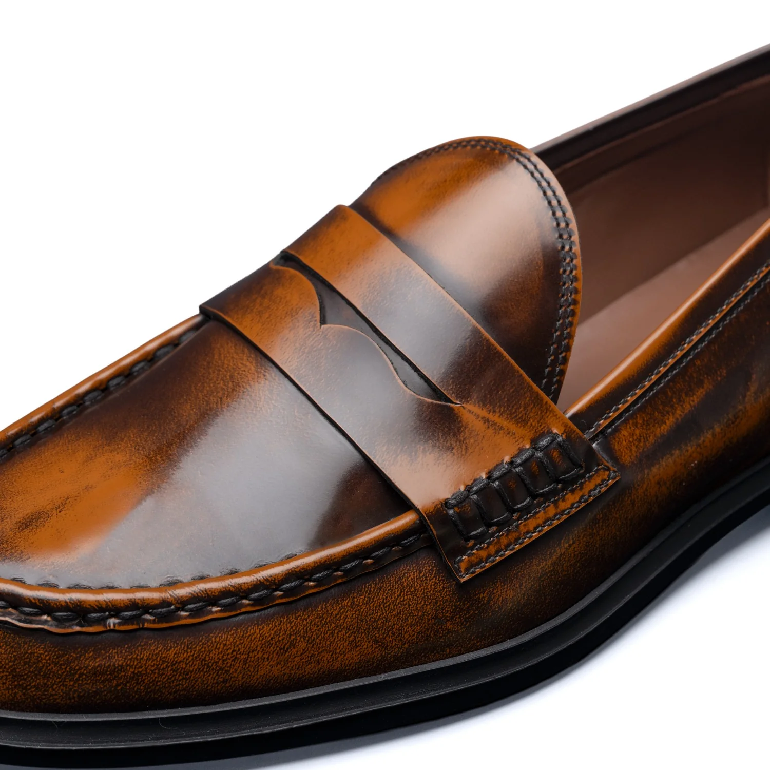 Isabel Bernard Vendôme Blandine cognacfarbene Spazzolato-Leder Loafer IB51015-636-35 - Image 8