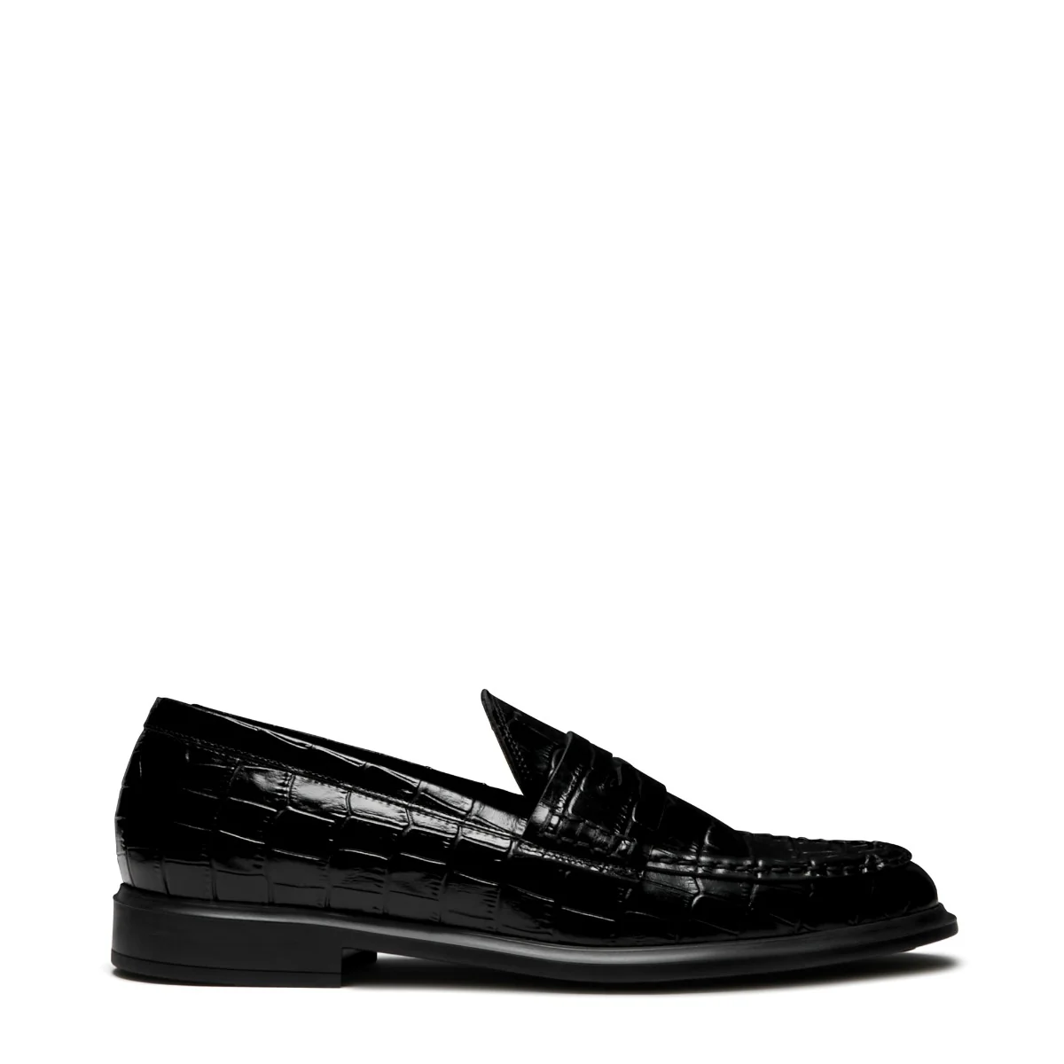 Isabel Bernard Vendôme Blandine Kroko Schwarz Kalbsleder Loafers IB51015-201-38 - Image 3