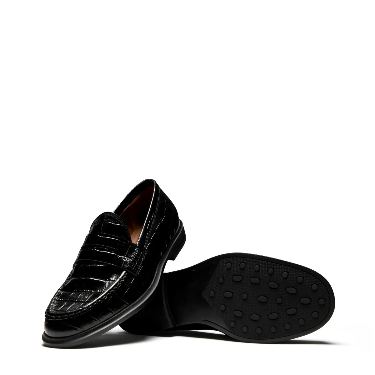 Isabel Bernard Vendôme Blandine Kroko Schwarz Kalbsleder Loafers IB51015-201-38 - Image 6