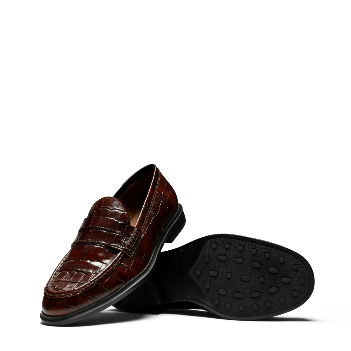 Isabel Bernard Vendôme Blandine Kroko Braun Kalbsleder Loafers IB51015-230-37 - Image 8