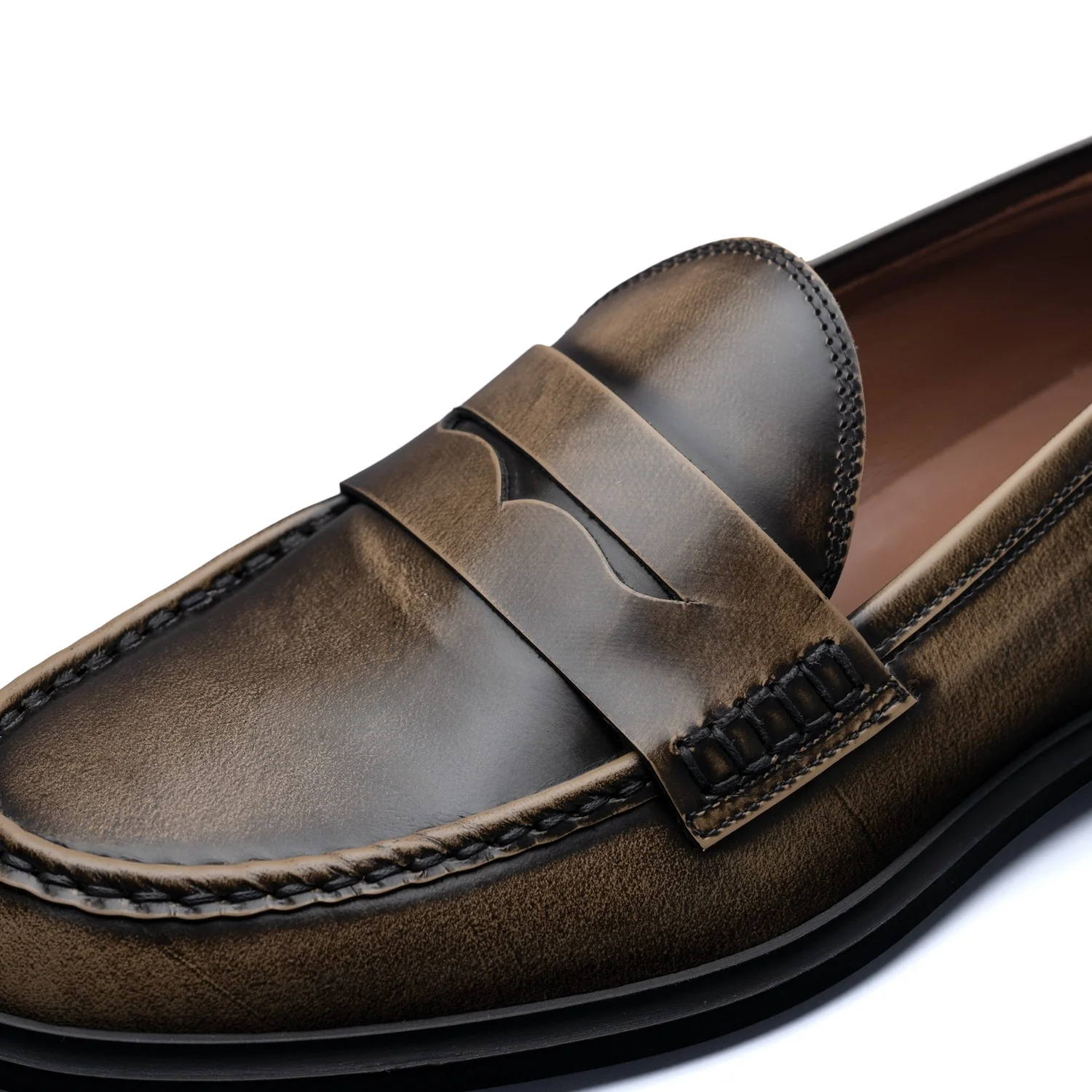 Isabel Bernard Vendôme Blandine mokkafarbene Spazzolato-Leder Loafer IB51015-639-36 - Image 9