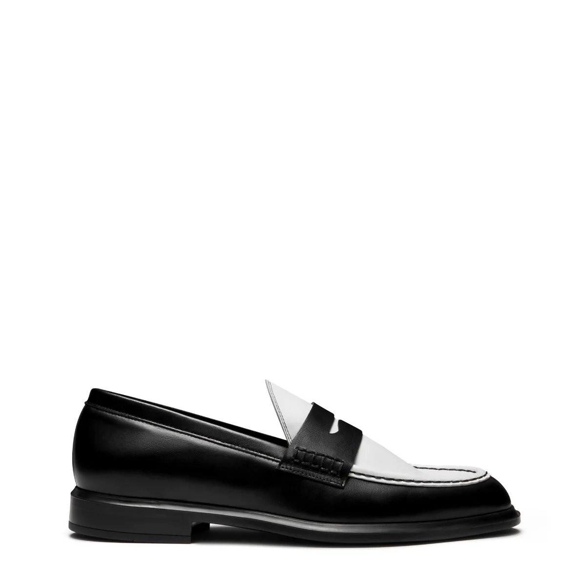 Vendôme Blandine Schwarz und Weiß Kalbsleder Loafers IB51015-10176-37 - Image 4