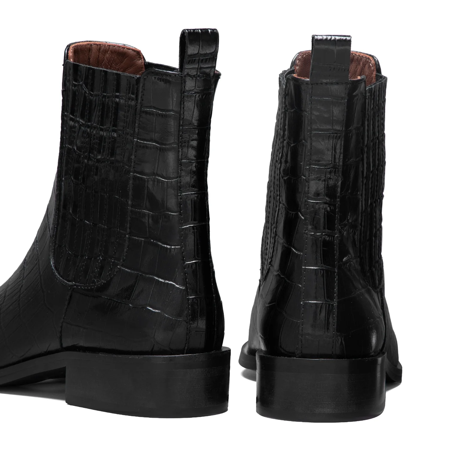 Isabel Bernard Vendôme Chey Croco Schwarze Chelsea Boots aus Kalbsleder IB53012-201-40 - Image 5
