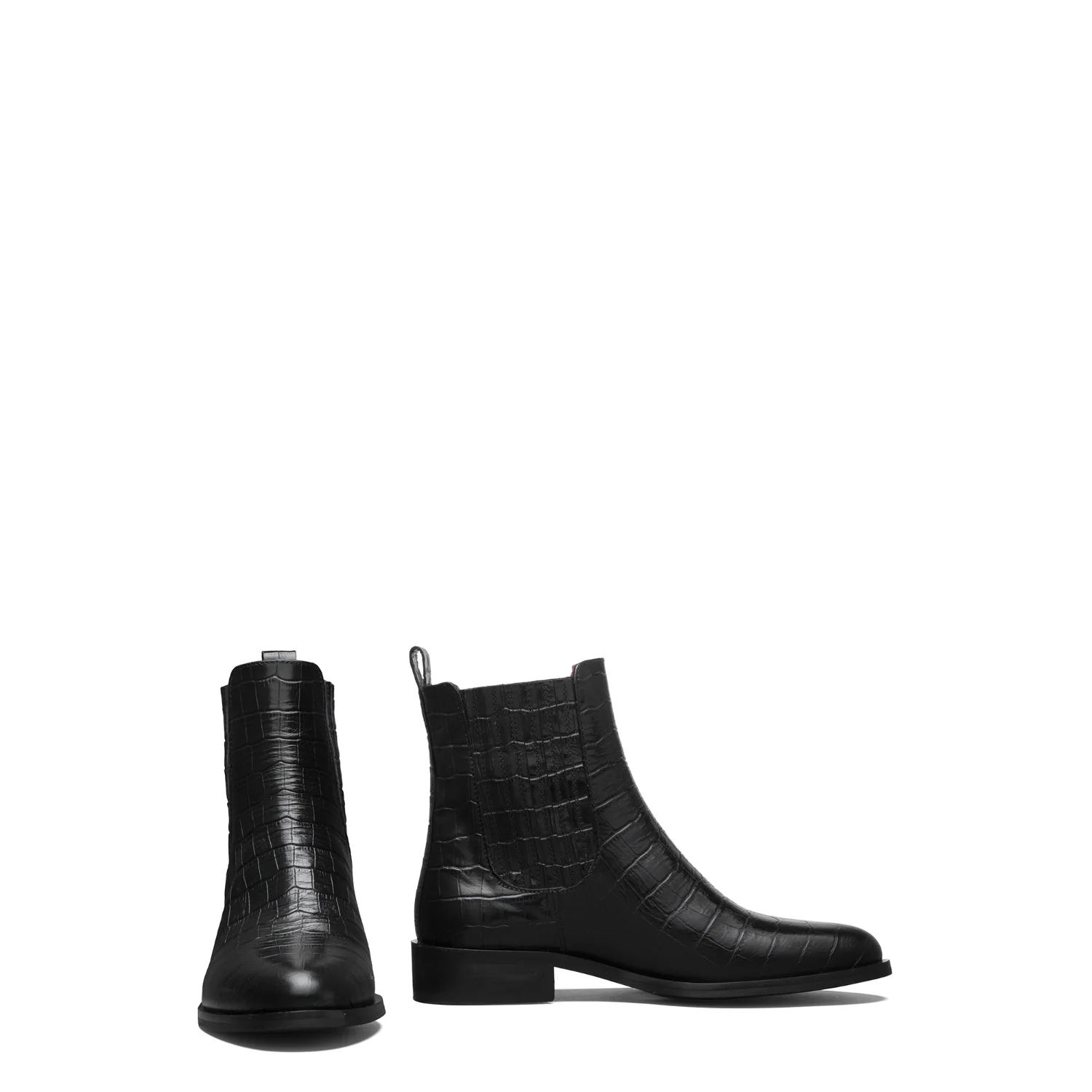 Isabel Bernard Vendôme Chey Croco Schwarze Chelsea Boots aus Kalbsleder IB53012-201-40 - Image 6
