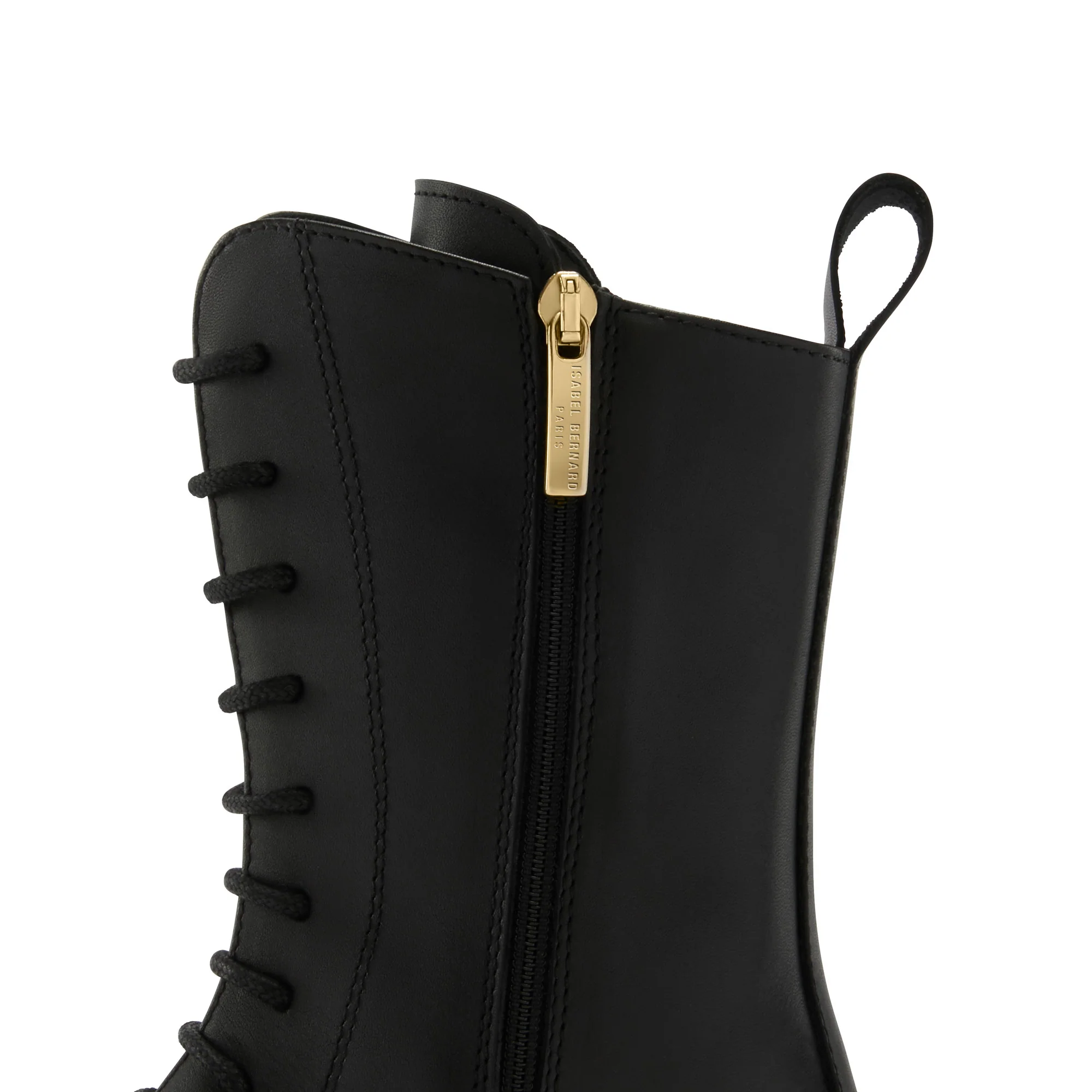 Isabel Bernard Vendôme Myrthe Schwarz Kalbsleder Lace-up Stiefel IB53008-01-36 - Image 8