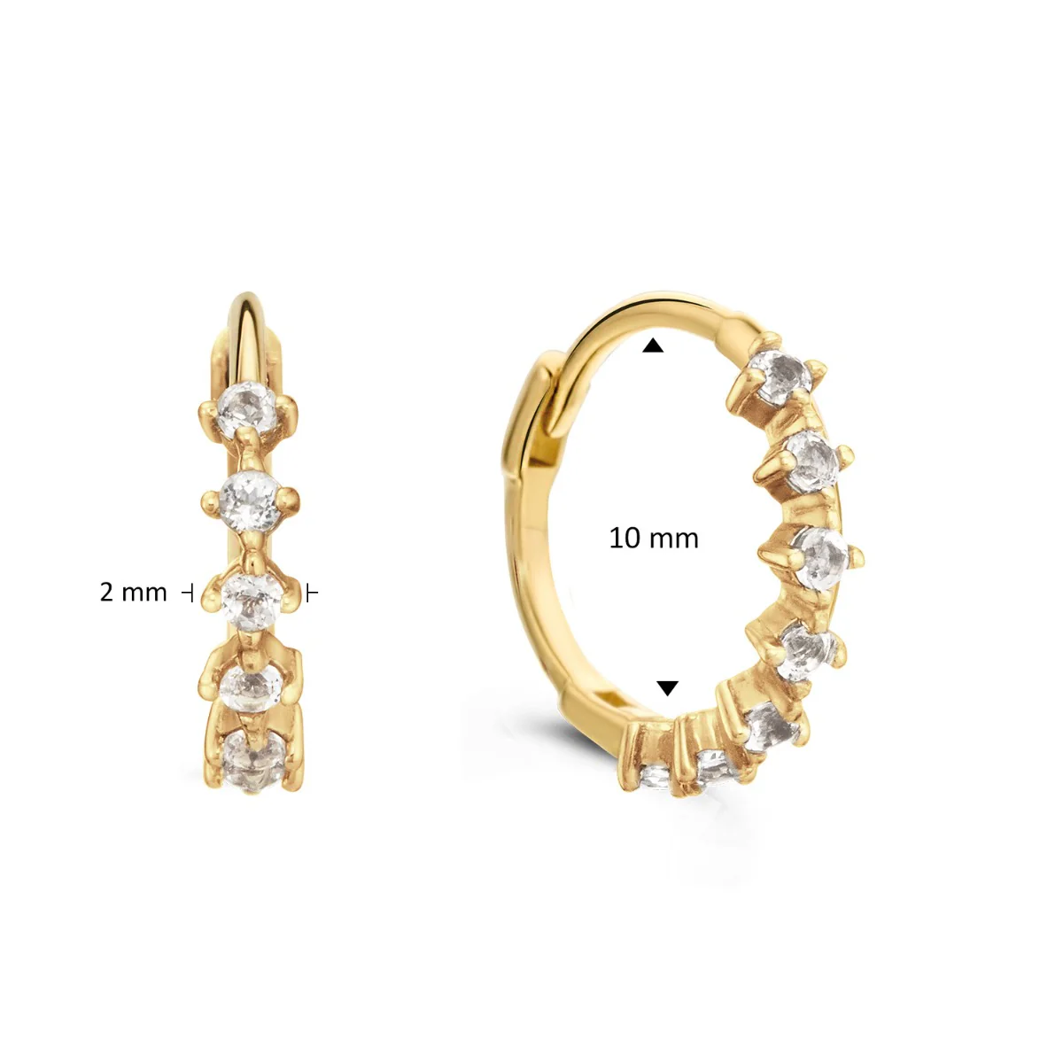 Jackie Gold damen Creolen 585 Gold JKE24.440 - Image 3