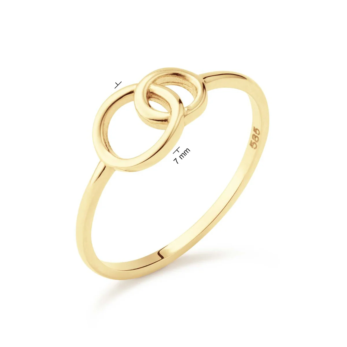 Jackie Gold Giro Doppio 14 Karat Gold Ring JKR24.408-52 - Image 5