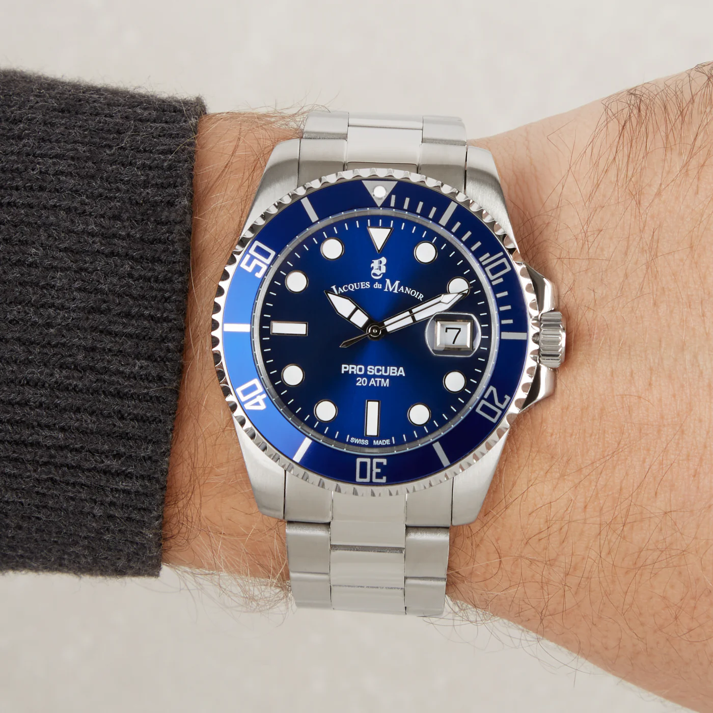 Jacques du Manoir Pro Scuba herren Uhr Silber JWG02802 - Image 2