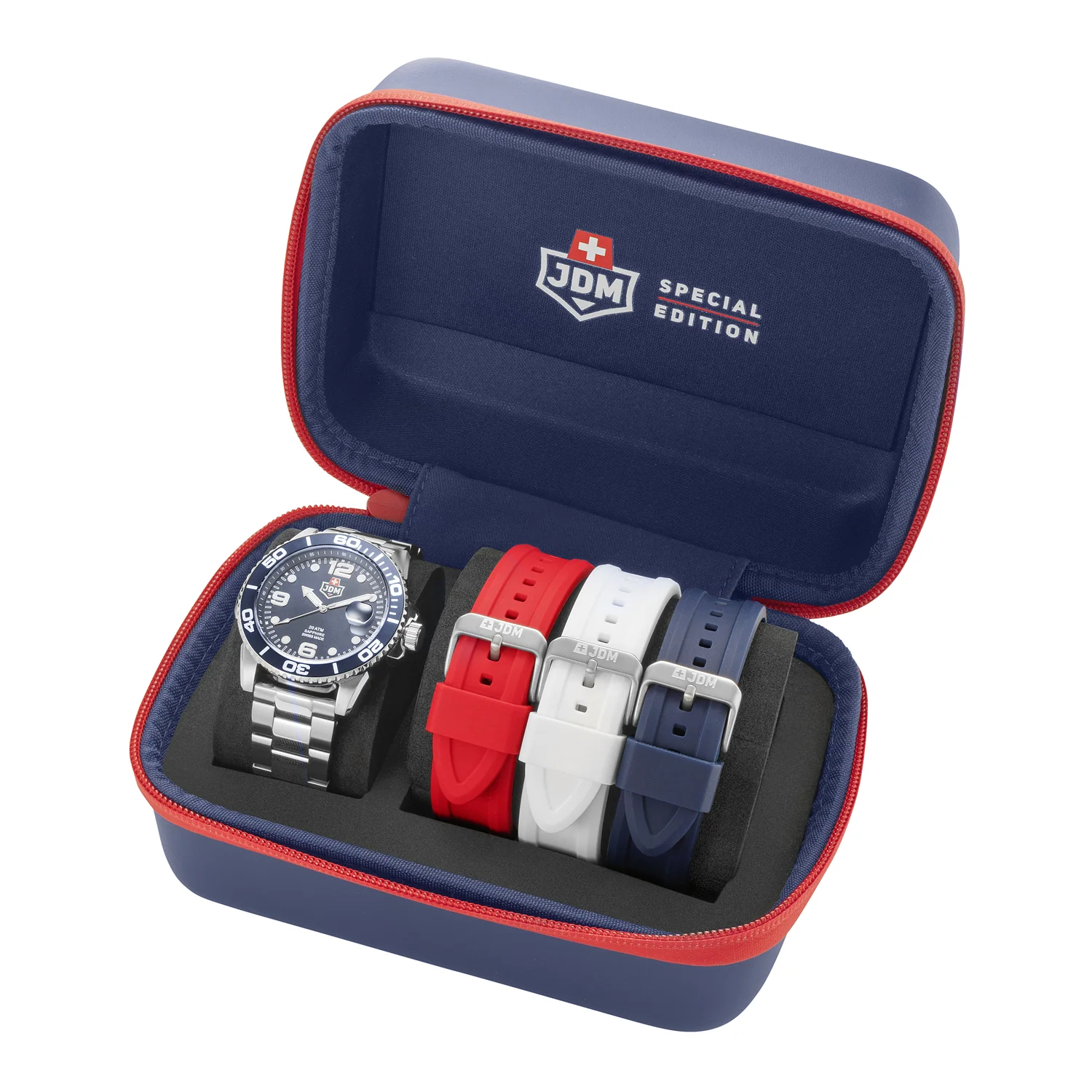 JDM Military Mike Plus Blue Sunray Men's Watch JDM-WG029-02