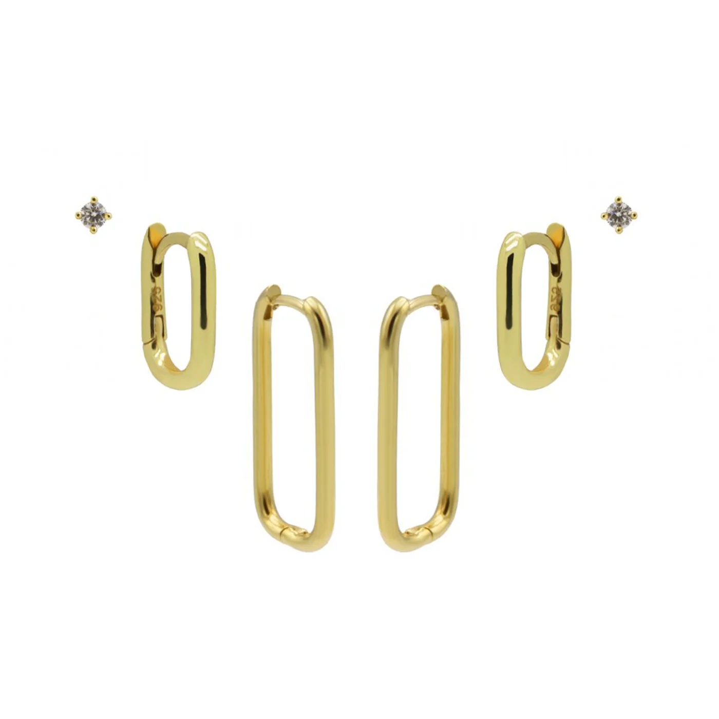 Karma 925 Sterling Silberen Goldfarbene Sun Kissed Earparty EPV06GP