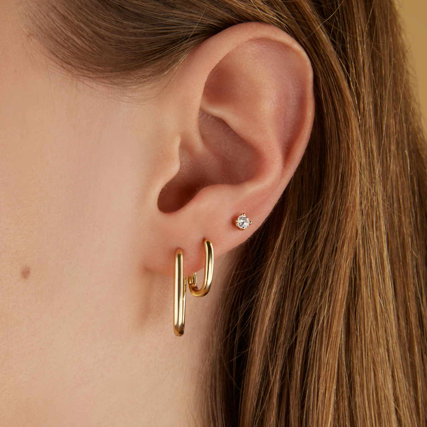 Karma 925 Sterling Silberen Goldfarbene Sun Kissed Earparty EPV06GP - Image 2