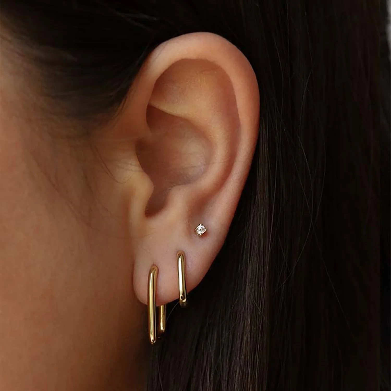 Karma 925 Sterling Silberen Goldfarbene Sun Kissed Earparty EPV06GP - Image 4