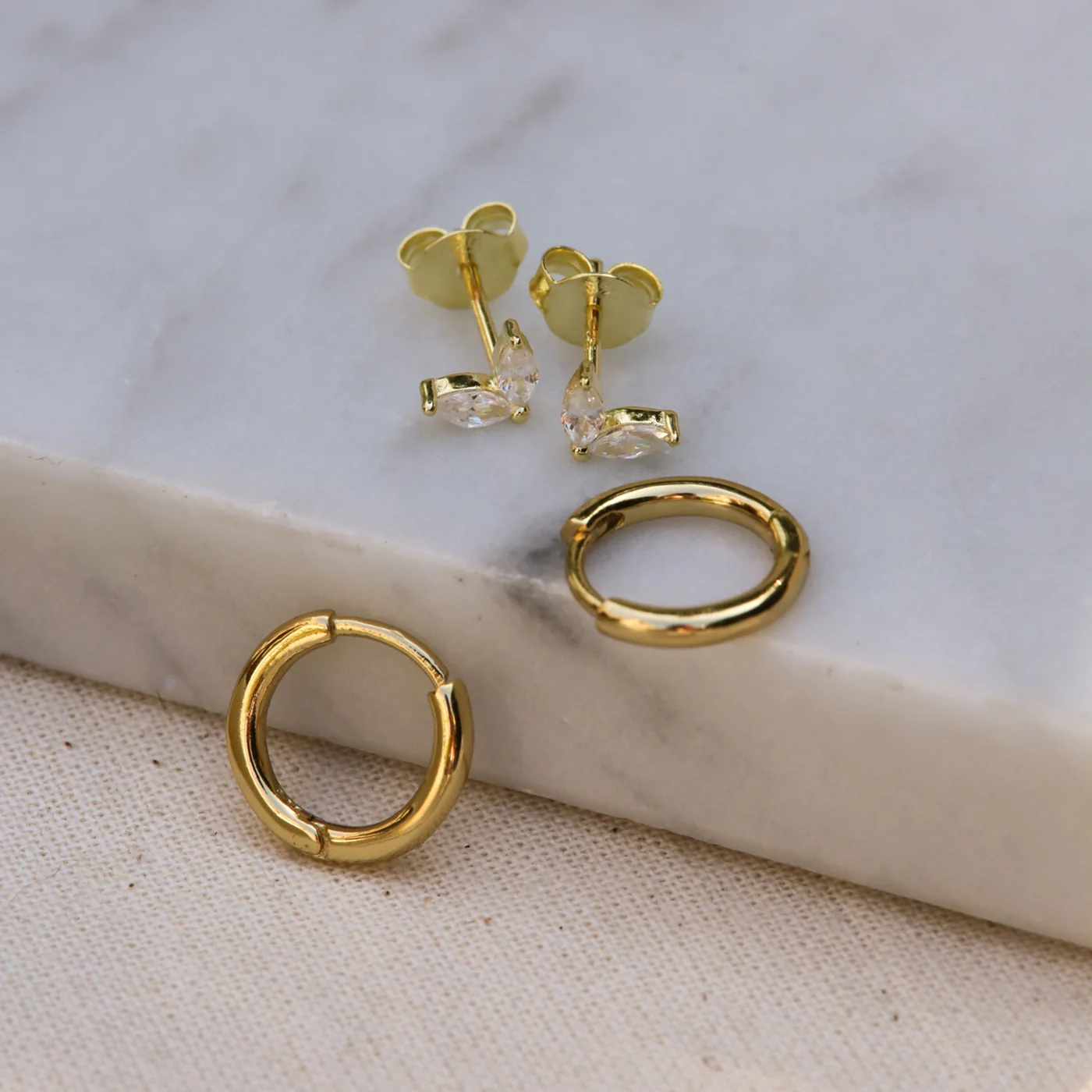 Karma 925 Sterling Silberen Goldfarbene The Fave Earparty EPV21GP - Image 3