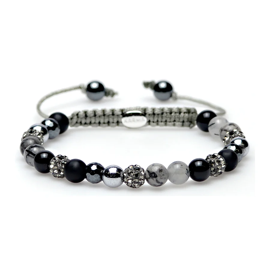 Karma Spiral damen Armband Grau 82946