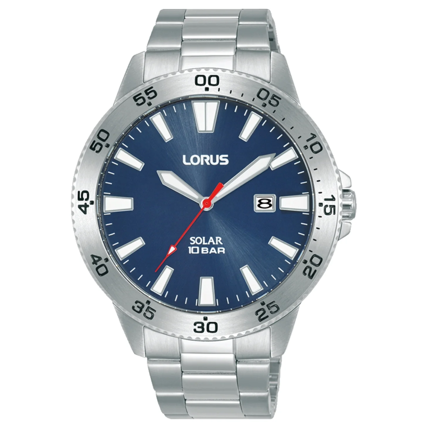Lorus Solar Herrenuhr Mit Blauem Zifferblatt RX341AX9