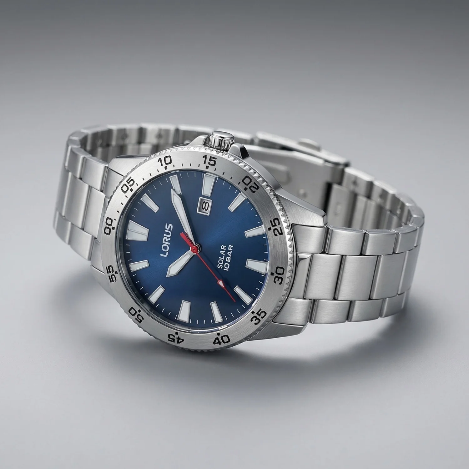 Lorus Solar Herrenuhr Mit Blauem Zifferblatt RX341AX9 - Image 6