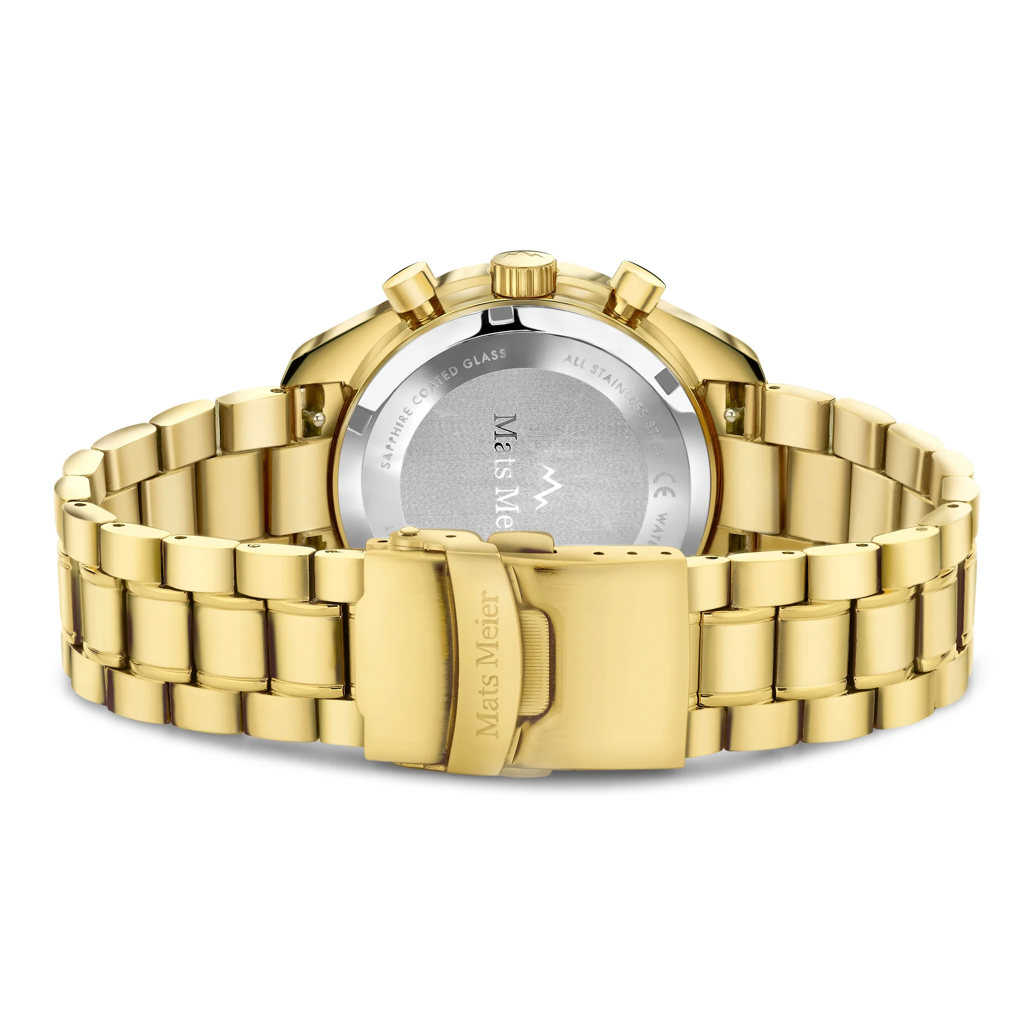 Mats Meier Arosa Racing Chronograaf HerrenUhr Goldfarbene und Groen MM50017 - Image 5