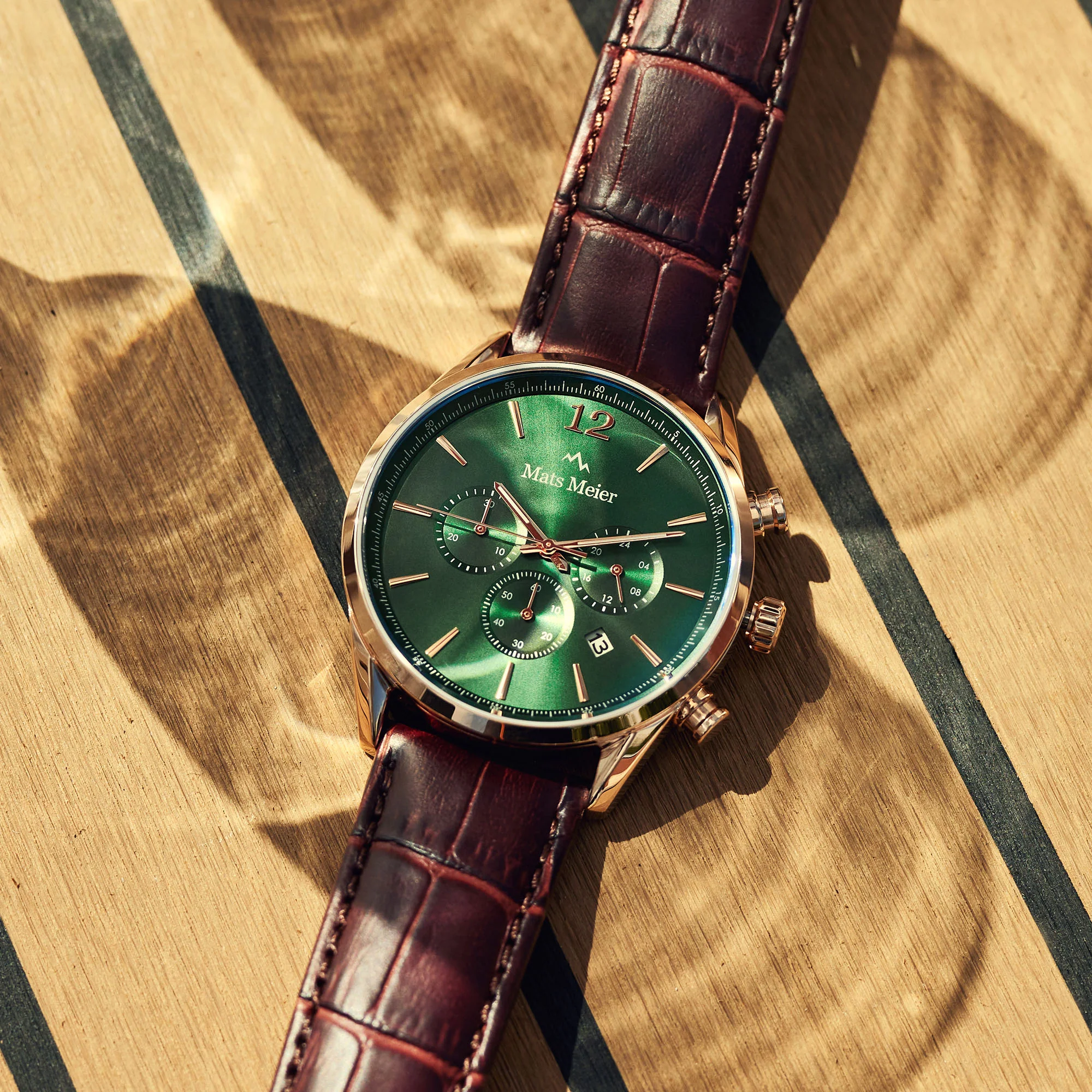 Mats Meier Grand Cornier Chrono Groen/RoseGoldfarbene Uhr MM00114 - Image 4