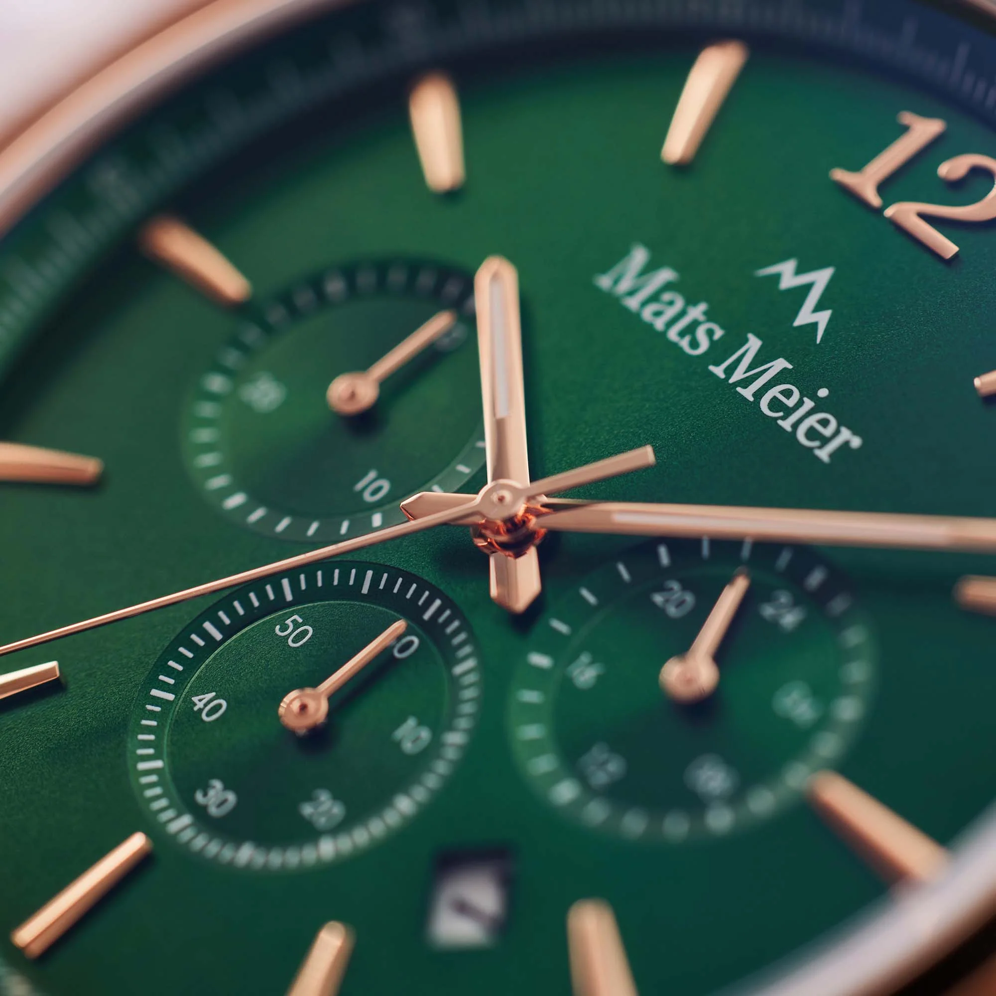 Mats Meier Grand Cornier Chrono Groen/RoseGoldfarbene Uhr MM00114 - Image 6
