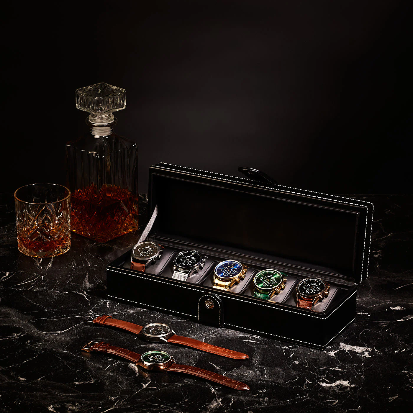 Mats Meier Mont Fort herren Uhrenbox Schwarz MM-Watchbox-1907 - Image 4