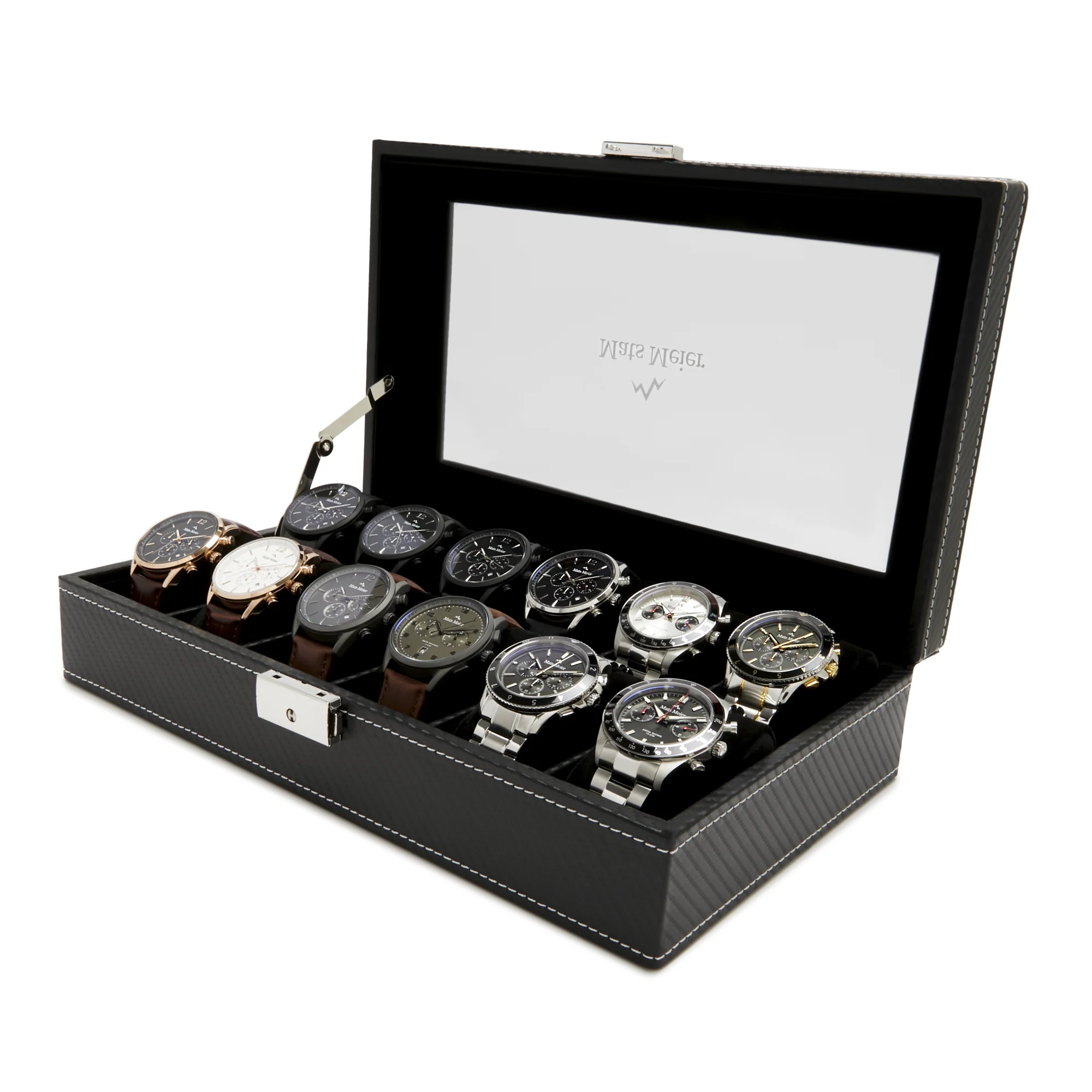 Mats Meier Mont Fort herren Uhrenbox Schwarz MM-Watchbox-1909