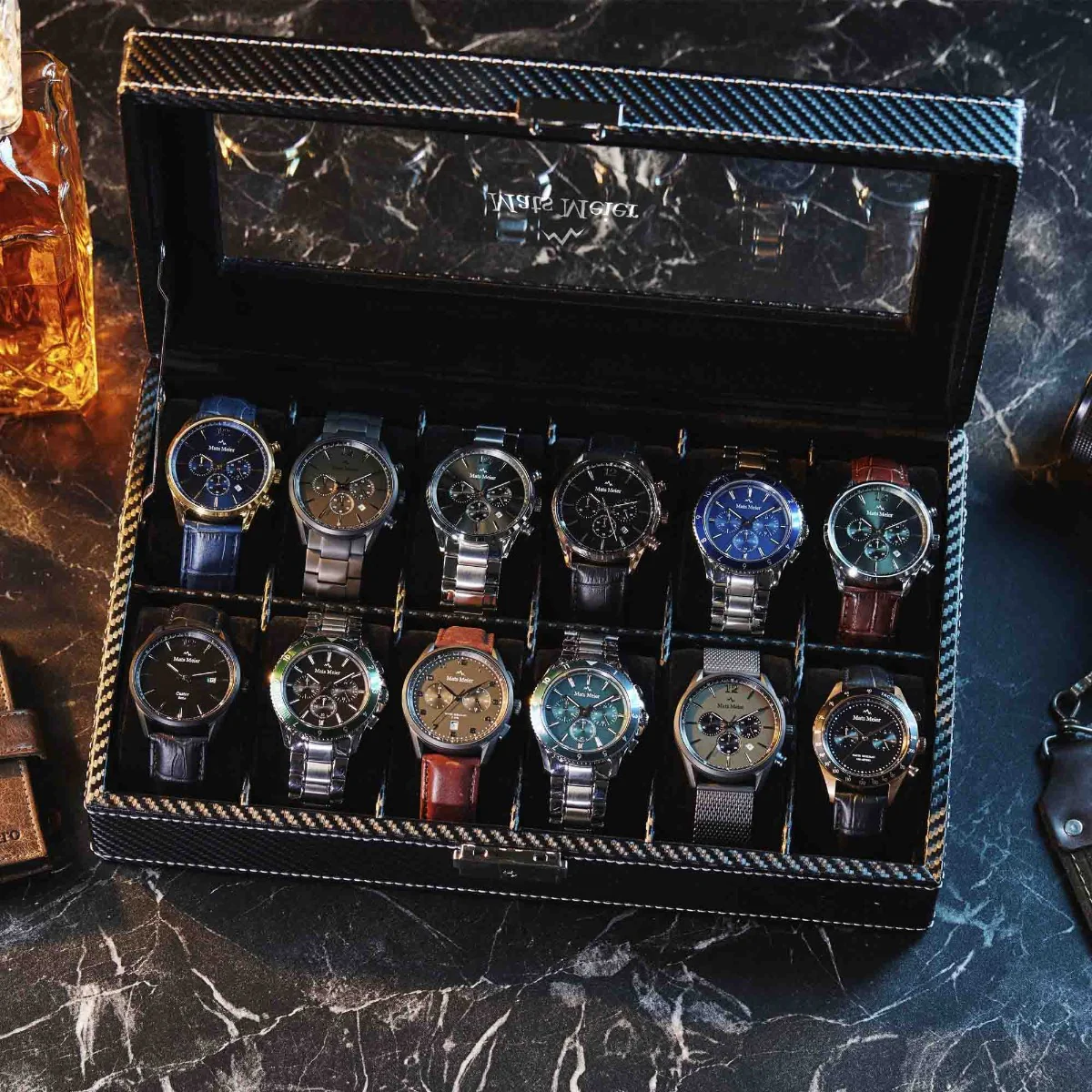 Mats Meier Mont Fort herren Uhrenbox Schwarz MM-Watchbox-1909 - Image 2