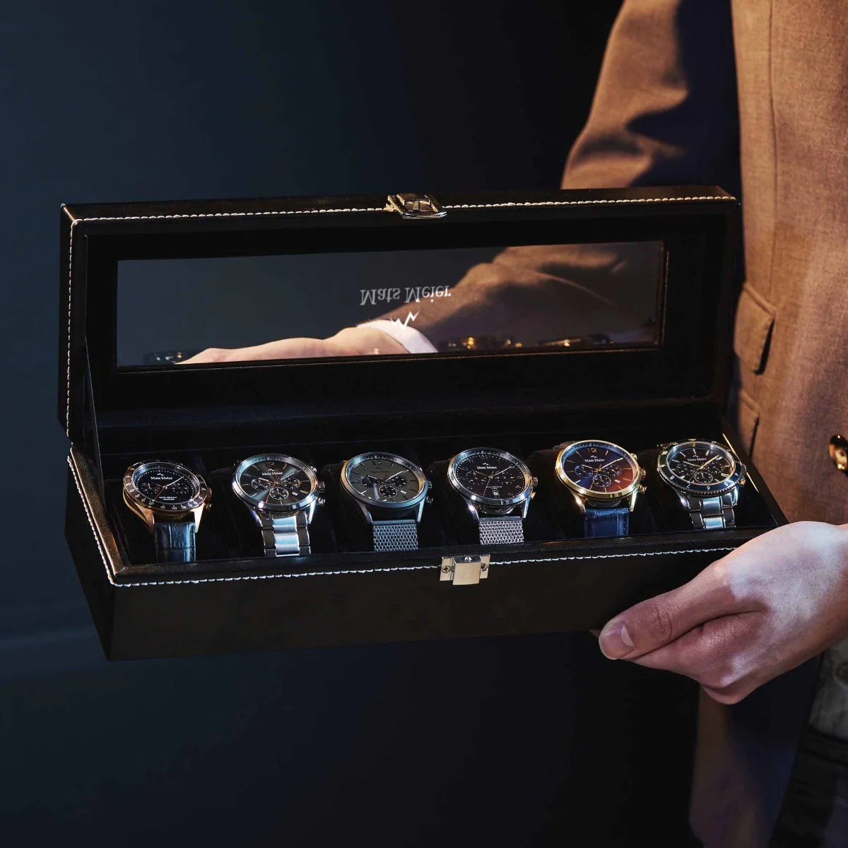 Mats Meier Mont Fort herren Uhrenbox Schwarz MM-Watchbox-1915 - Image 2