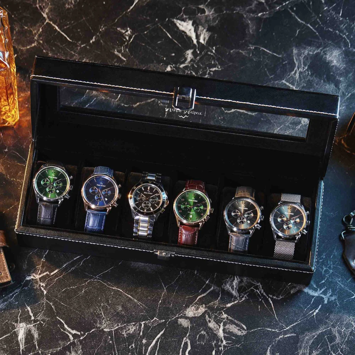 Mats Meier Mont Fort herren Uhrenbox Schwarz MM-Watchbox-1915 - Image 3