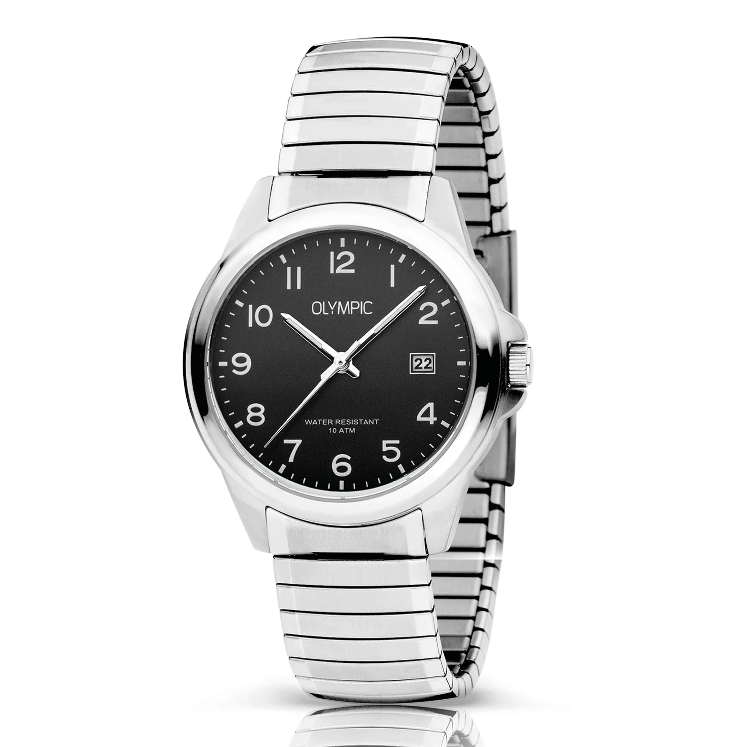Olympic Charlie Zwart Heren Horloge 2002-OL26HSS309