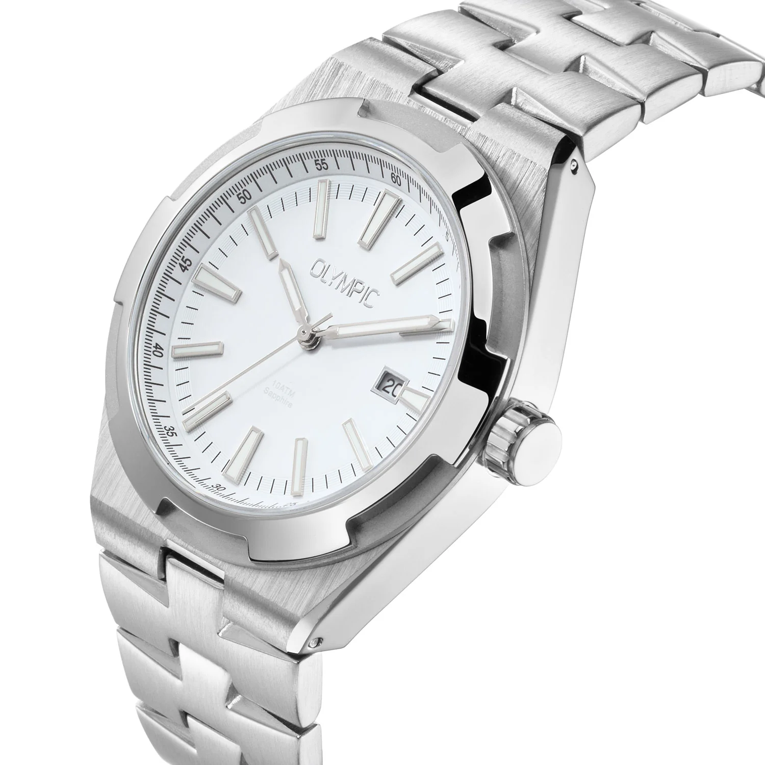 Olympic Legacy Silberne Und Weiße Herrenuhr OL75HSS004 - Image 3