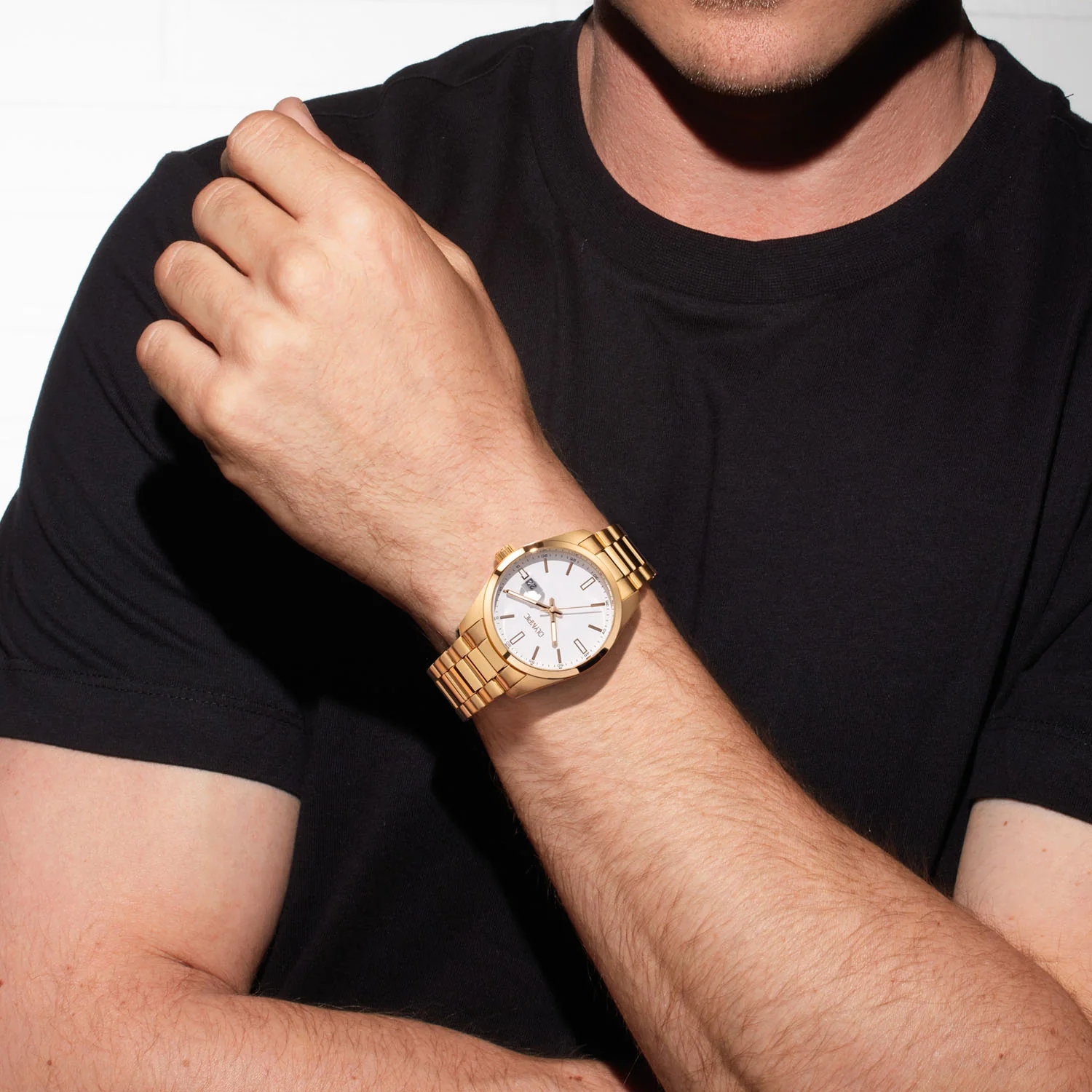 Olympic Louis Herrenuhr In Gold Und Weiß OL75HDD001 - Image 2