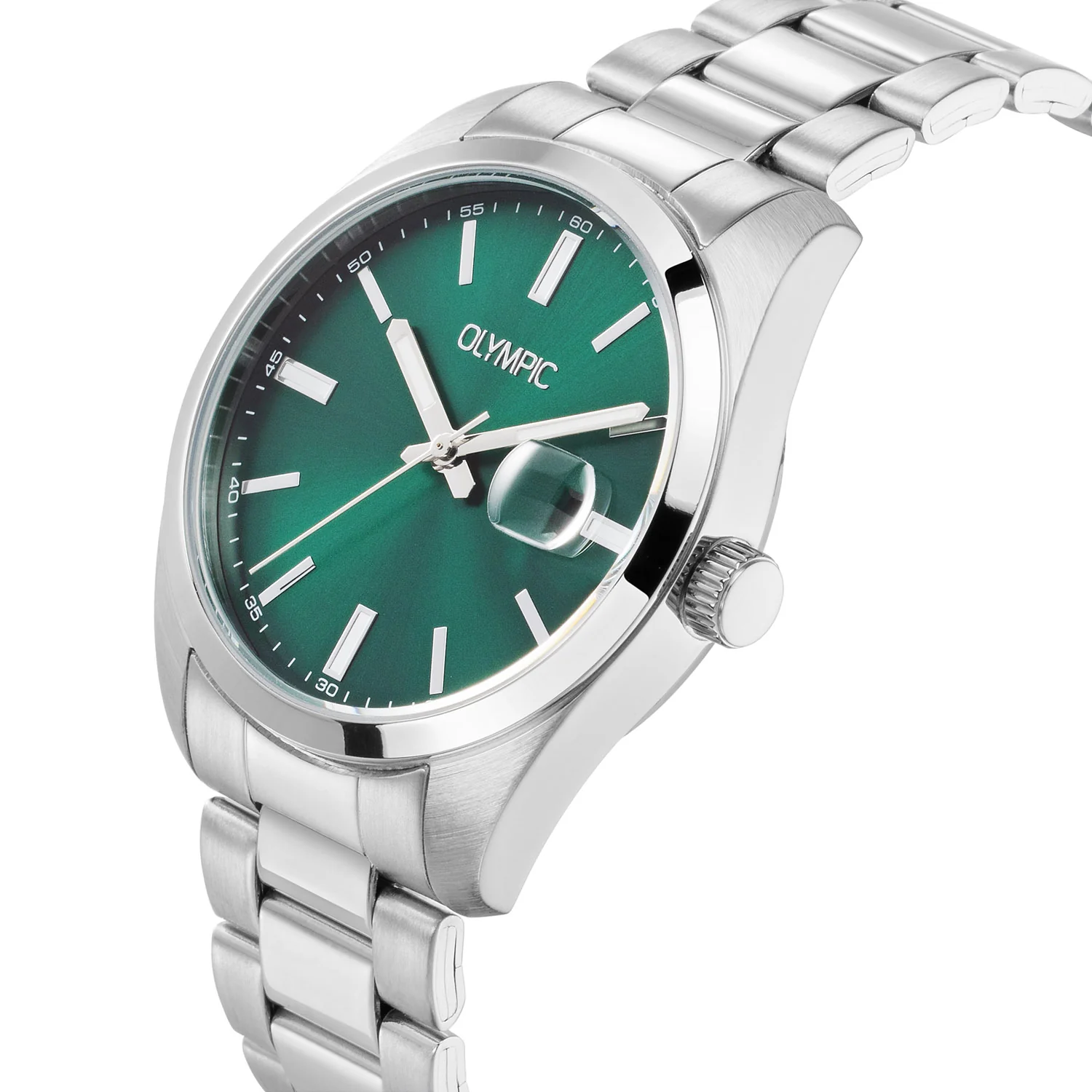 Olympic Louis Silberne Und Grüne Herrenuhr OL75HSS001 - Image 3