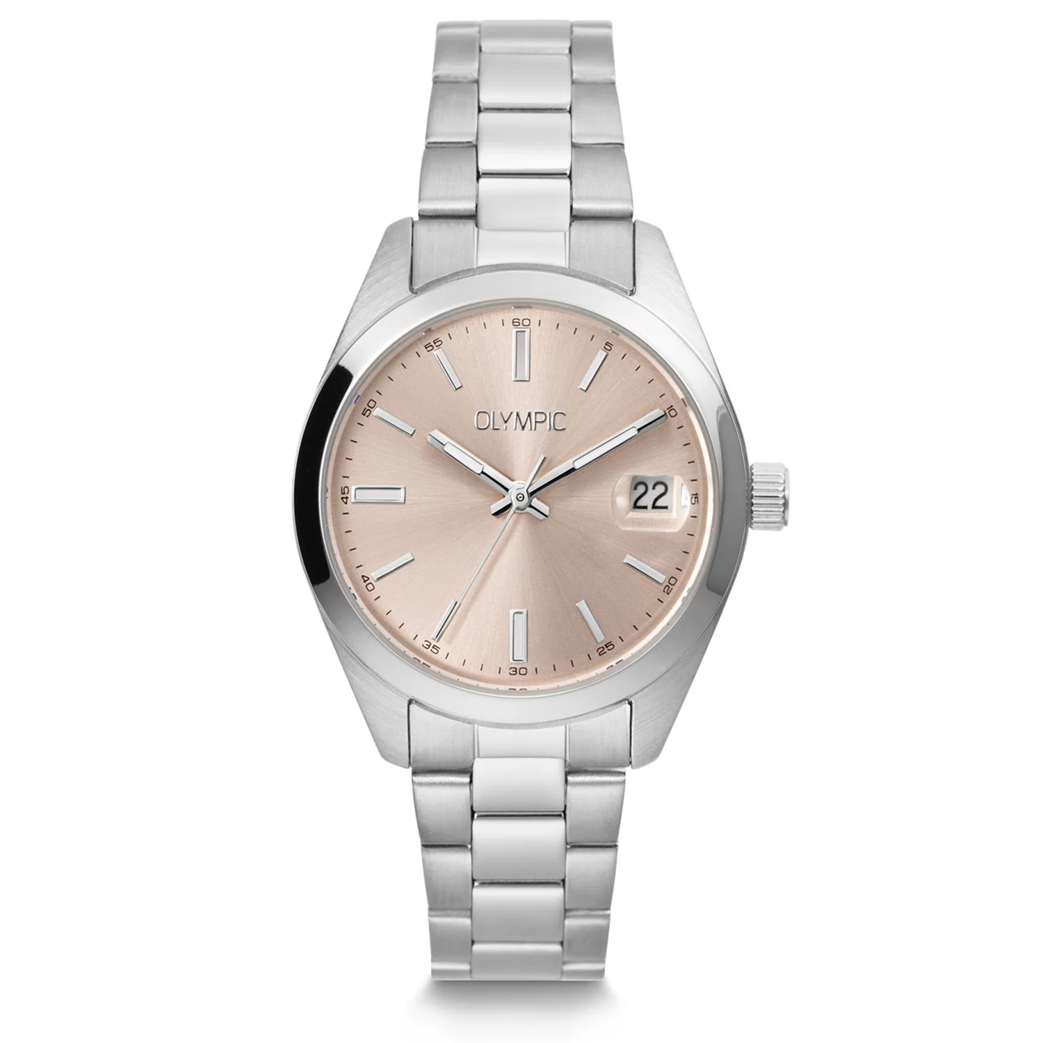 Olympic Louise Damenuhr In Silber Und Rosa OL75DSS002