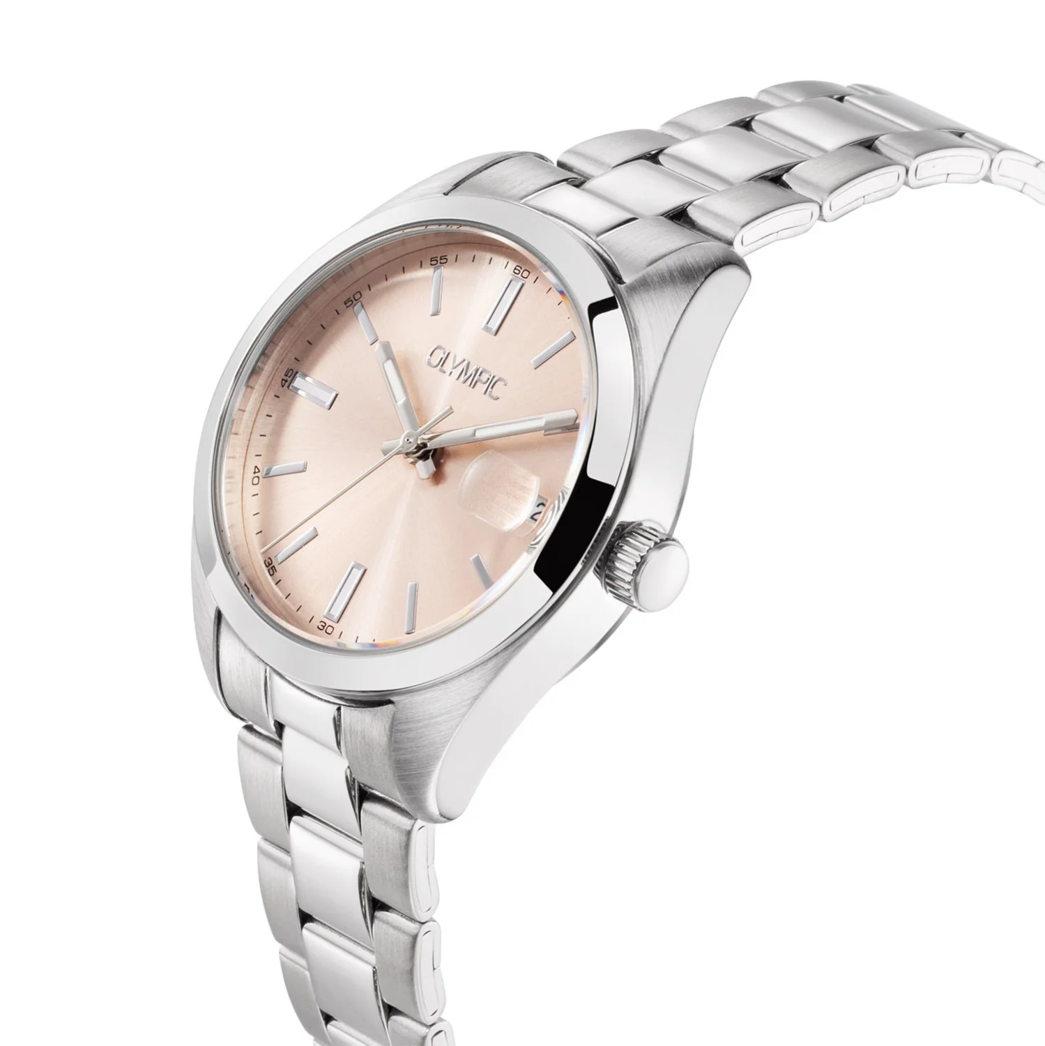 Olympic Louise Damenuhr In Silber Und Rosa OL75DSS002 - Image 3