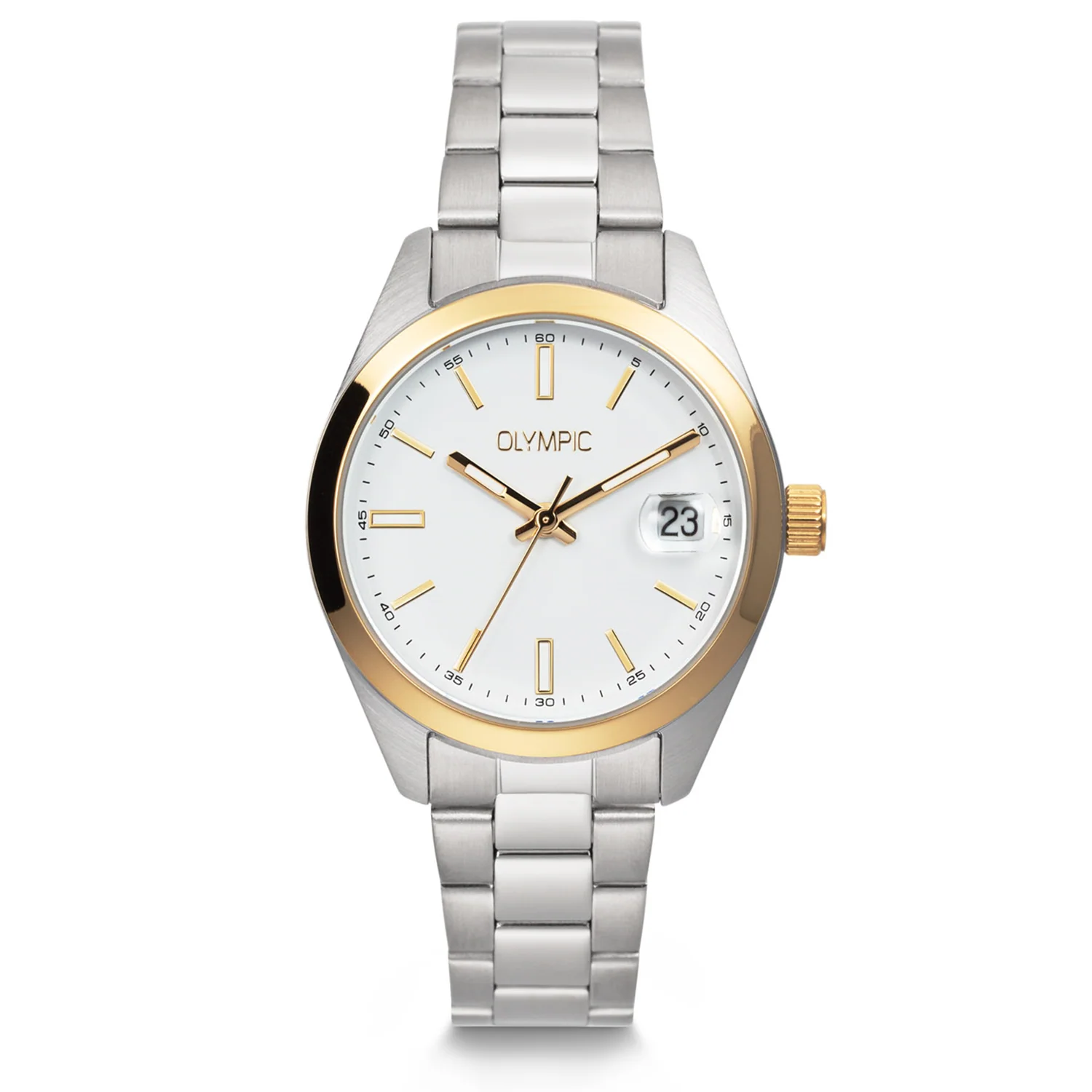 Olympic Louise Silberne Und Weiße Damenuhr OL75DSS004B