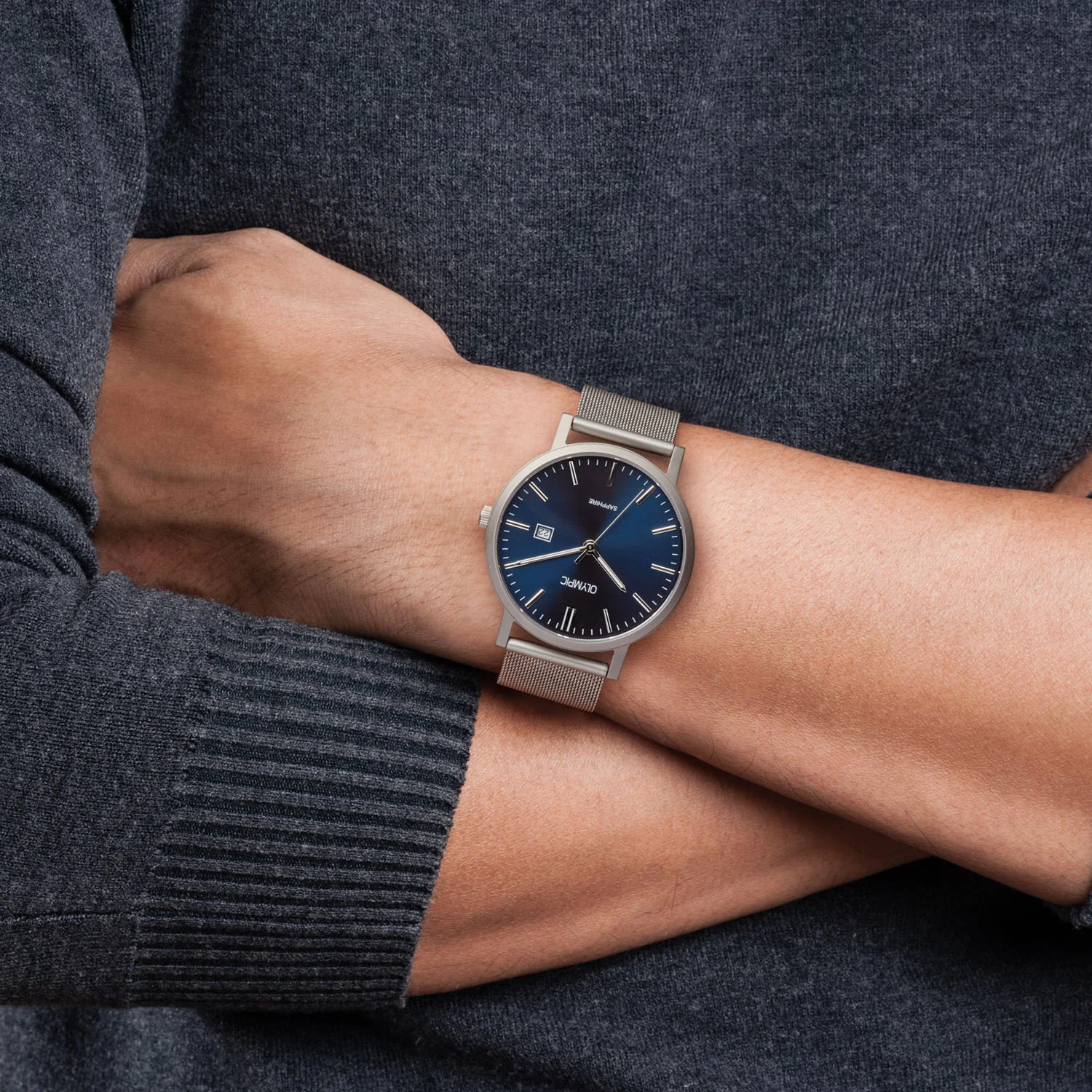 Olympic Titanium Grey Men's Watch OL26HTS001 - Image 2