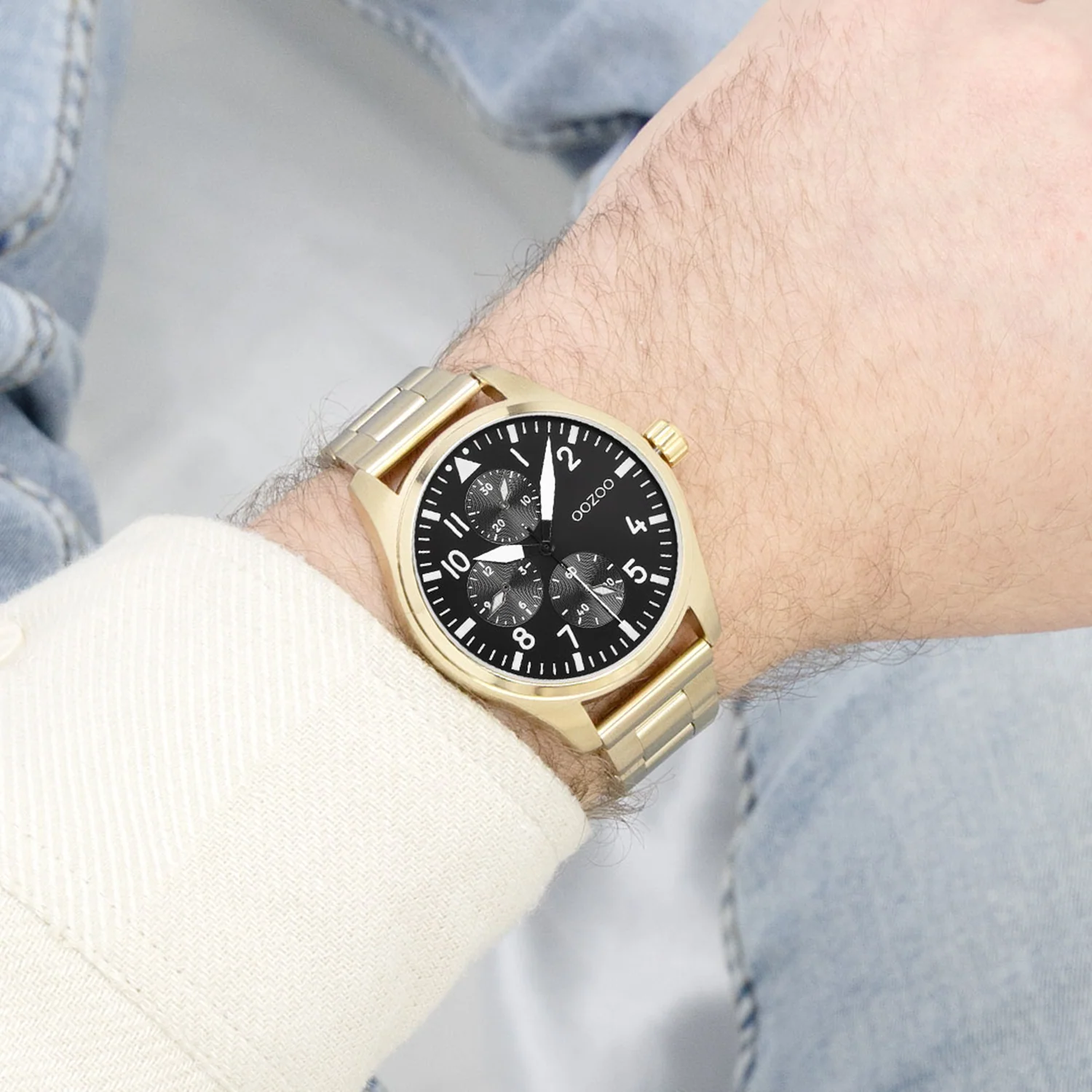 OOZOO Timepieces Herrenuhr In Gold Und Schwarz C11507 - Image 2