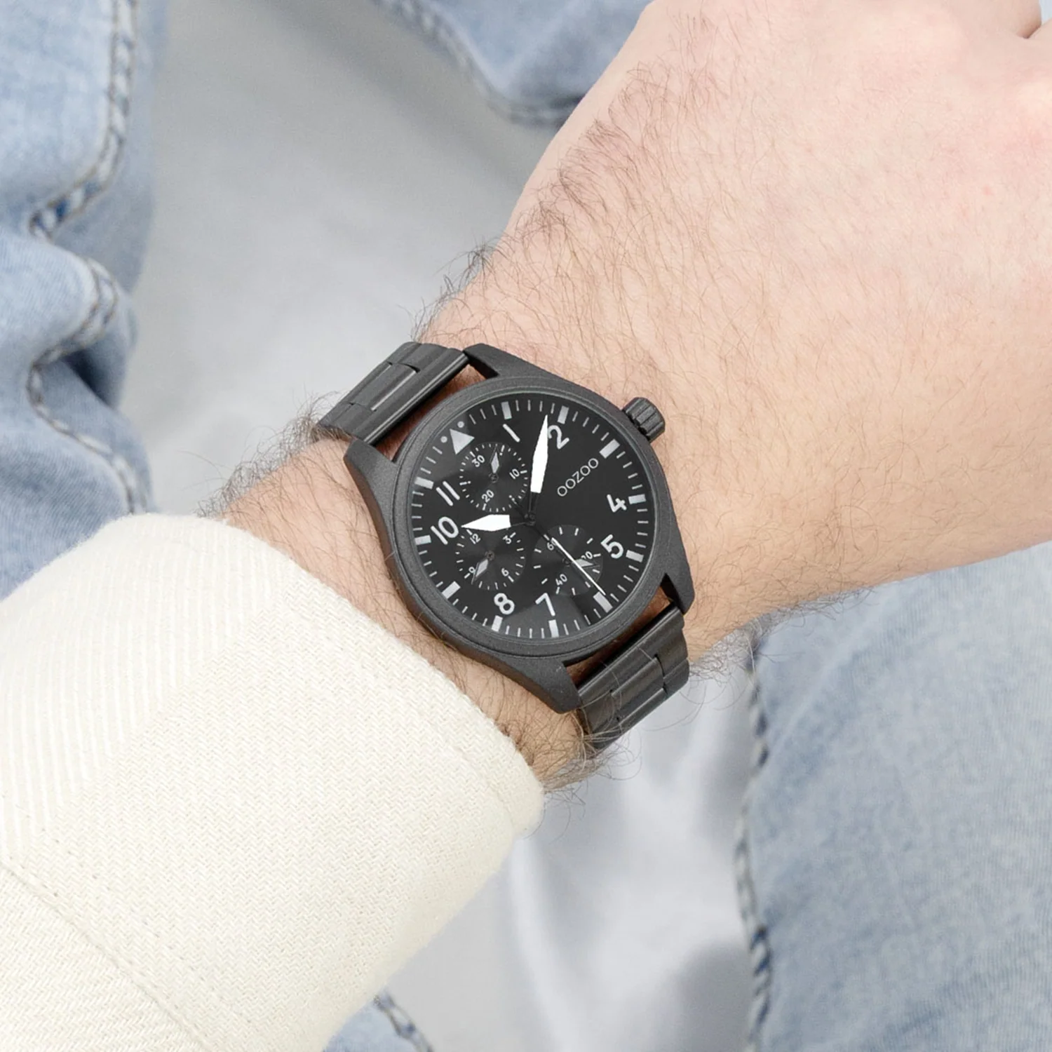 OOZOO Timepieces Schwarze Herrenuhr C11509 - Image 2